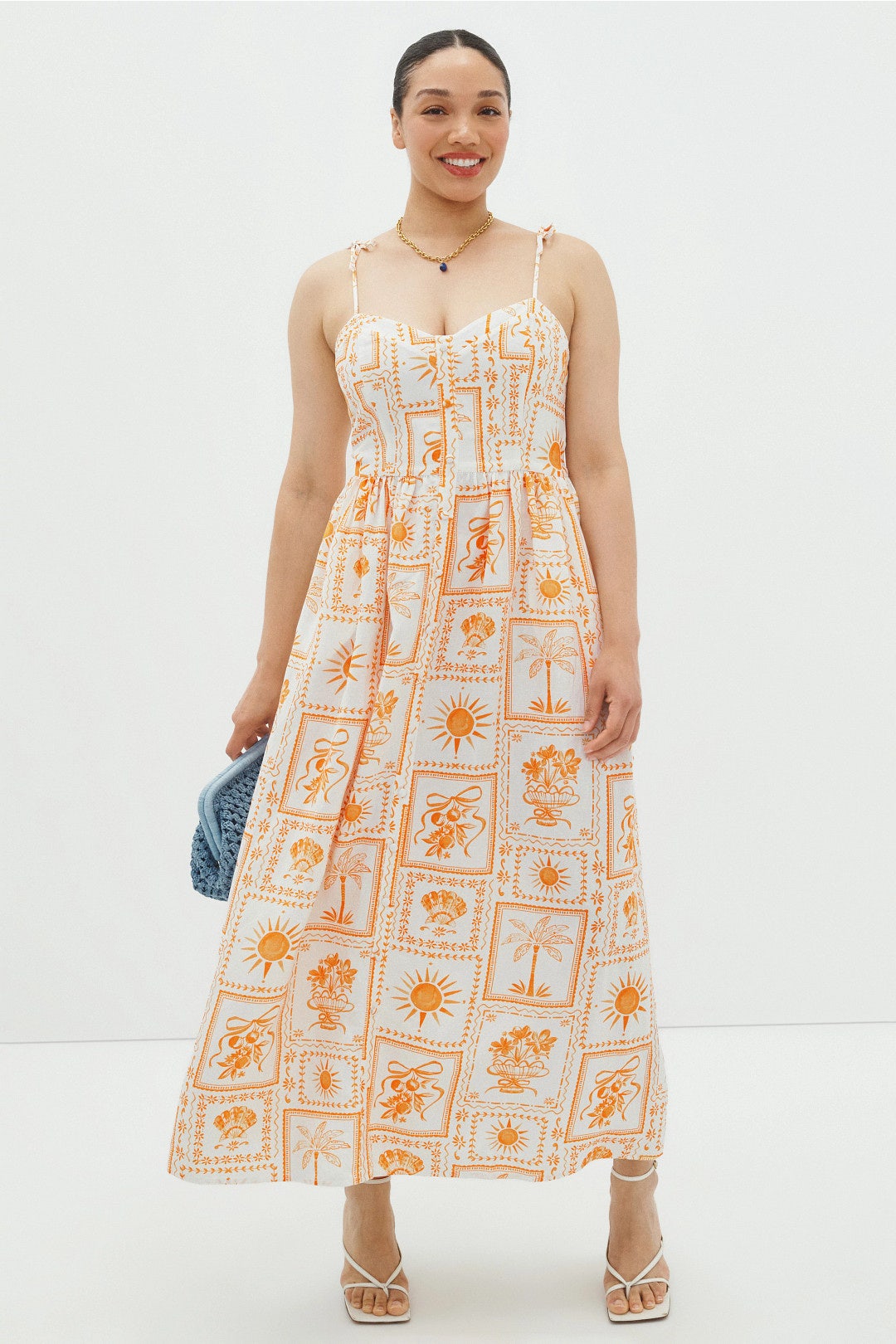 Tie Shoulder Midi Dress by Peter Som x RTR 4
