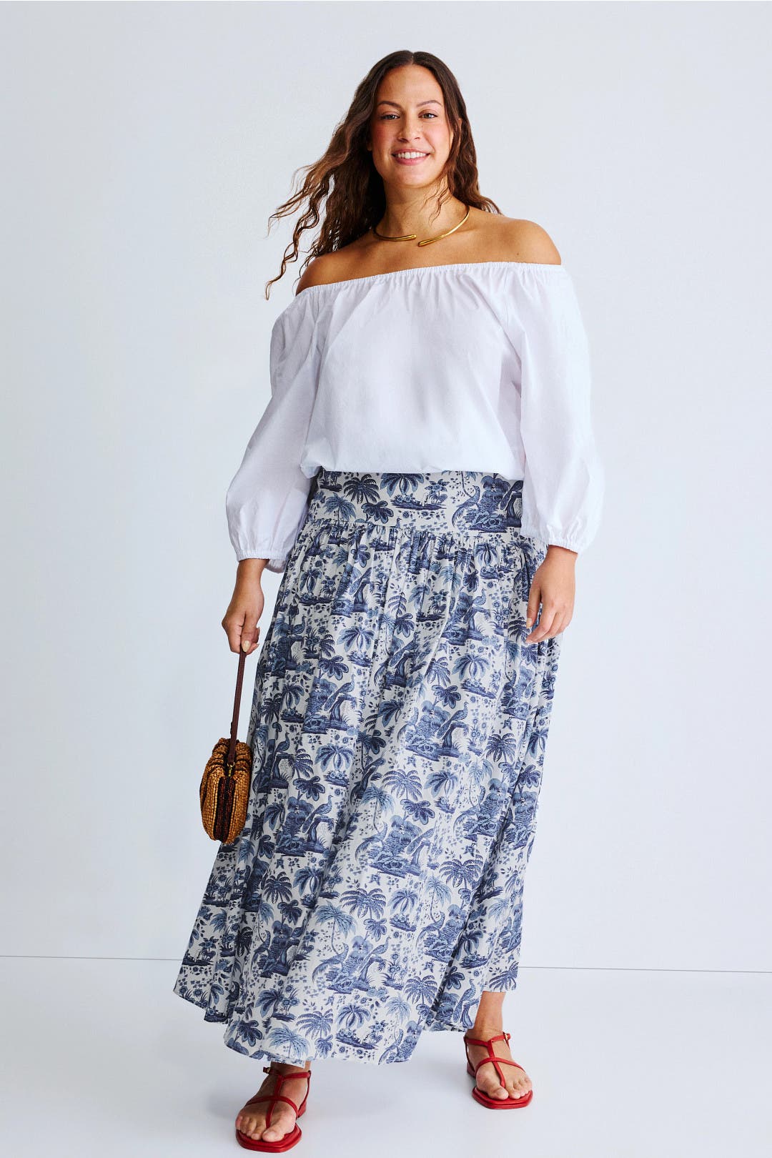 Procida Floral Midi Skirt by Staud | Rent the Runway