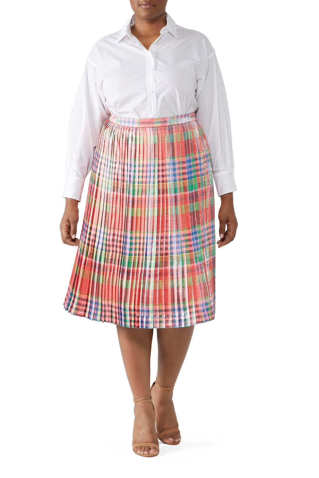 Shimmering Pleated Midi Skirt by J.Crew 4