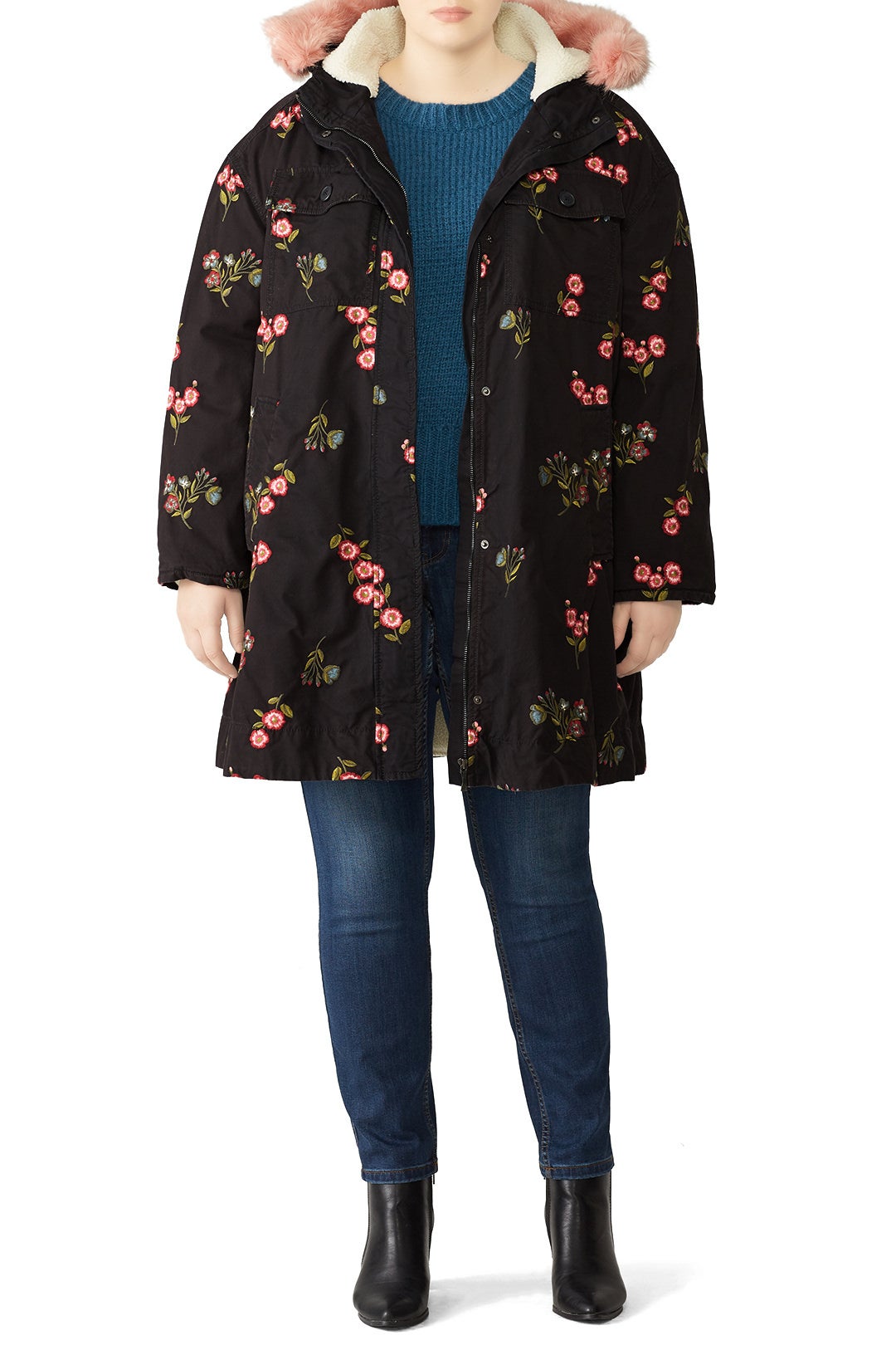 Embroidered Twill Coat by kate spade new york 4