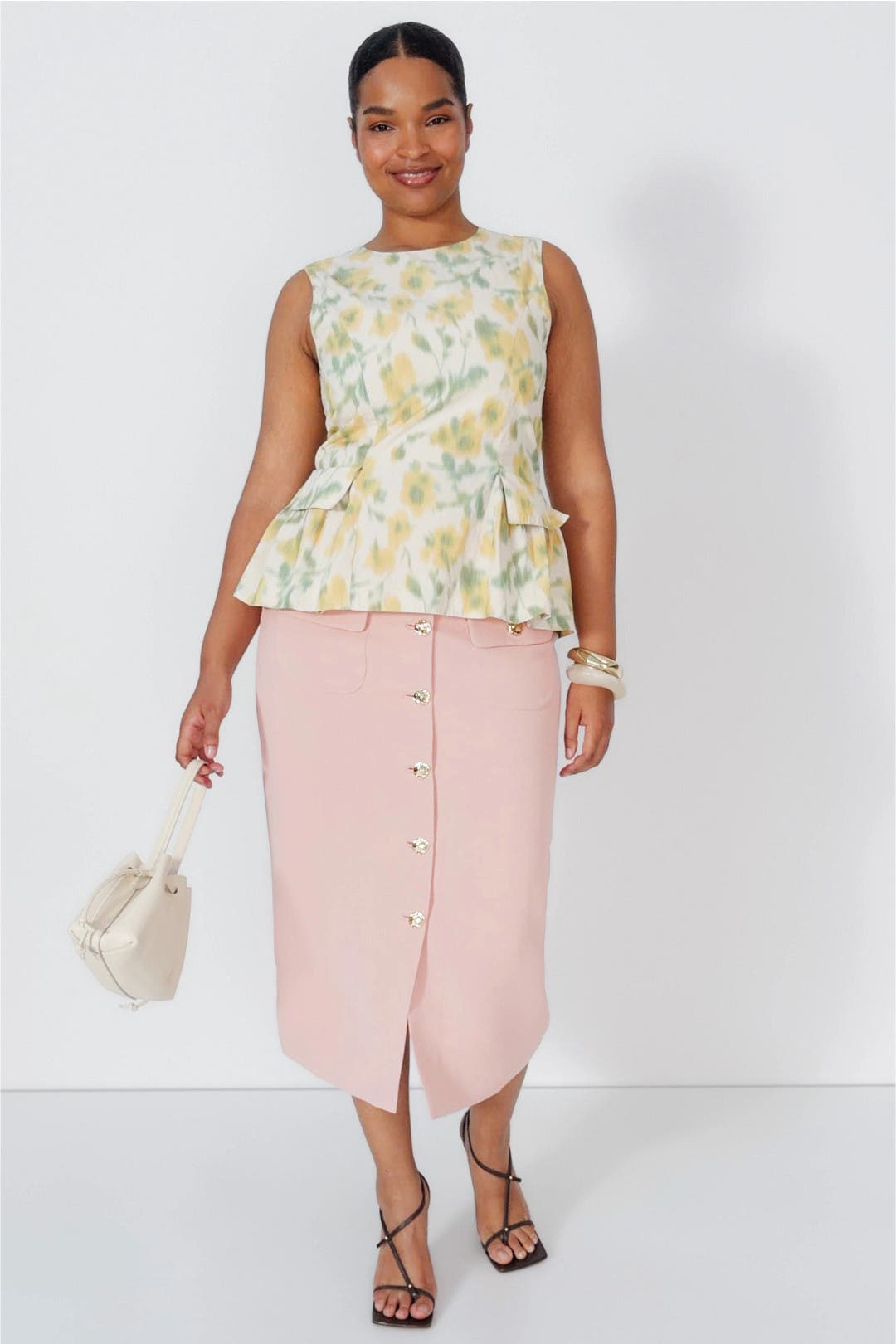 Button Front Midi Skirt by Adam Lippes x RTR | Rent the Runway
