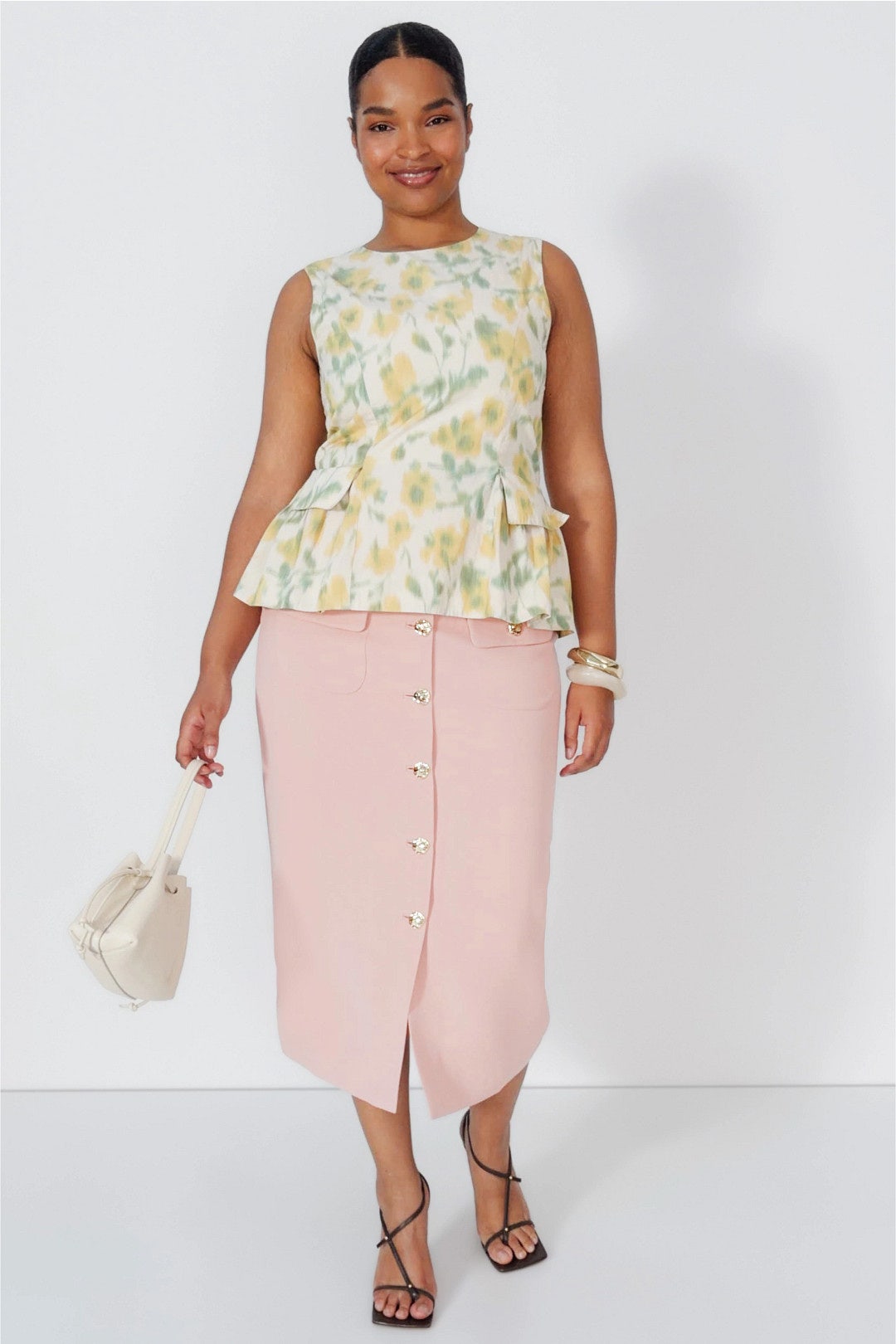 Button Front Midi Skirt by Adam Lippes x RTR 4