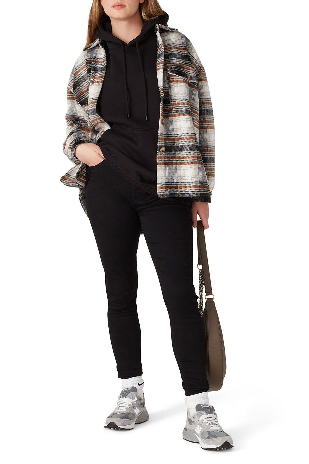Brown Plaid Shirt Jacket by VERO MODA 5
