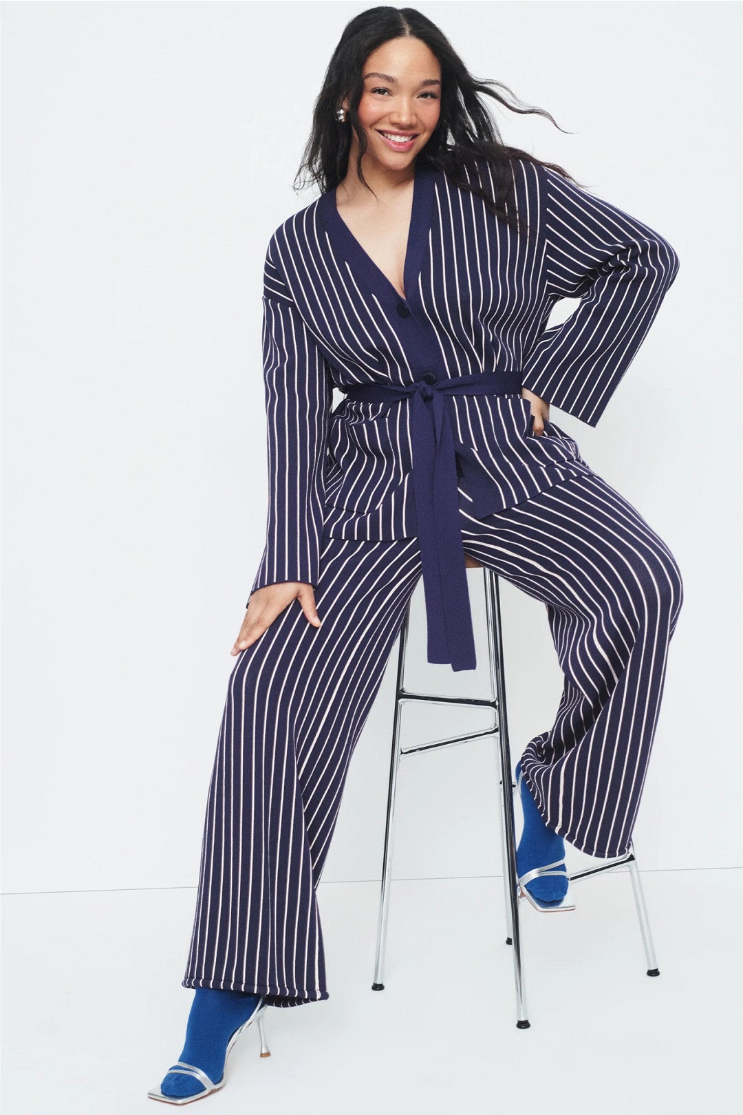 Max Pinstripe Cardigan by SIMONMILLER 5