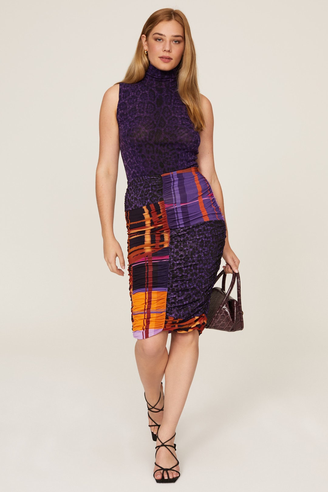 Gonna Corta Patchwork Skirt by Fuzzi 5