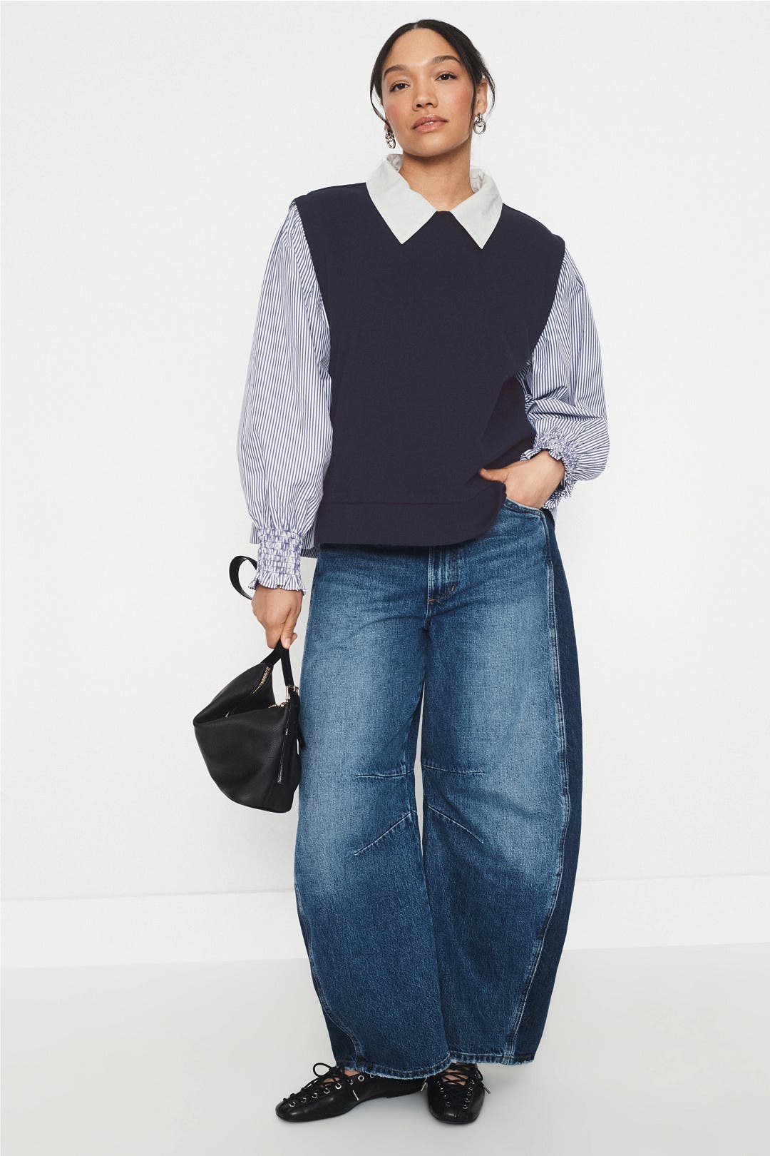 TULLE VEST LAYERED TOPS（BLUE） Layered Sweater Vest Top by Sea NY x RTR | Rent the Runway