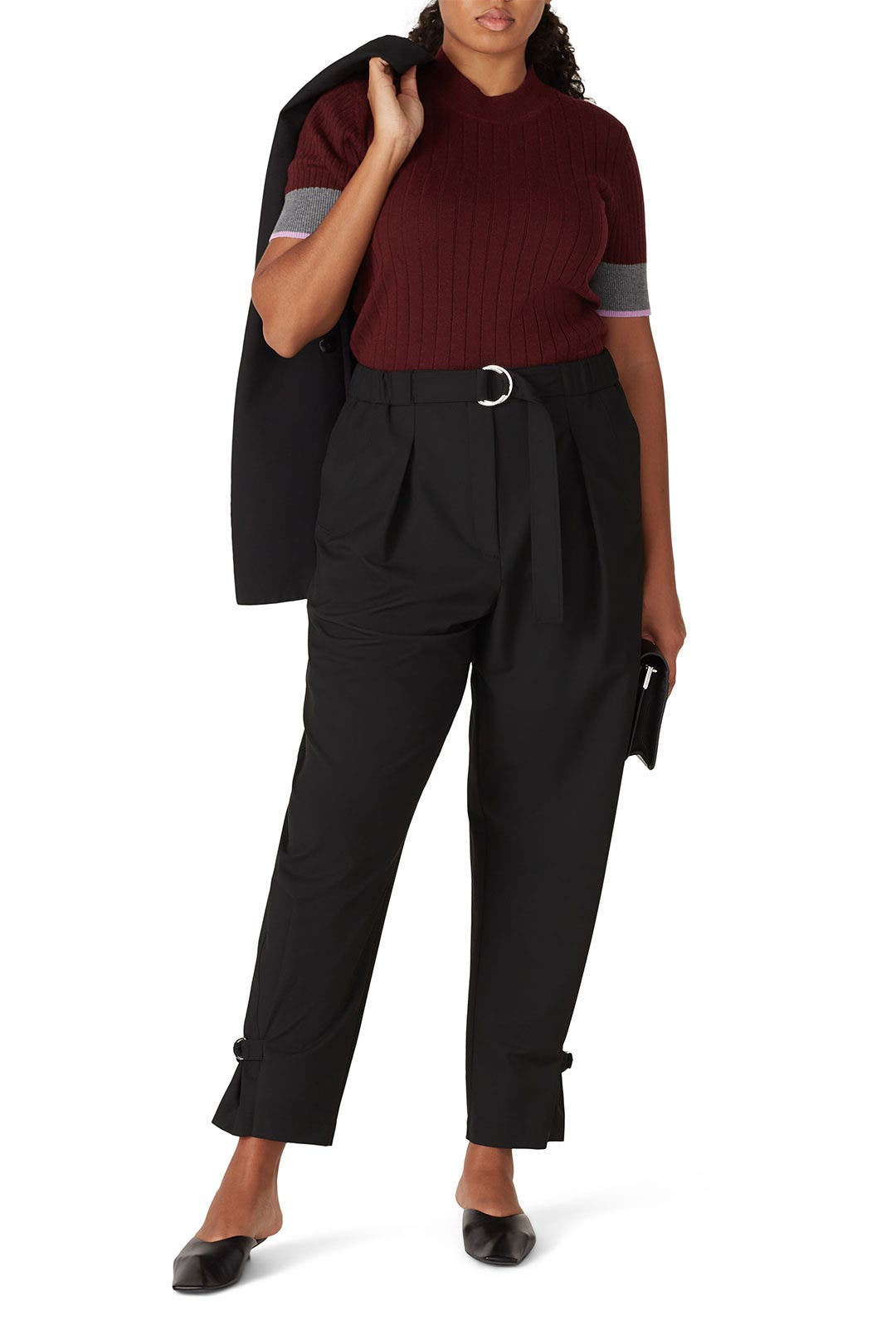 Plum Ribbed Sweater by TOME x RTR 5