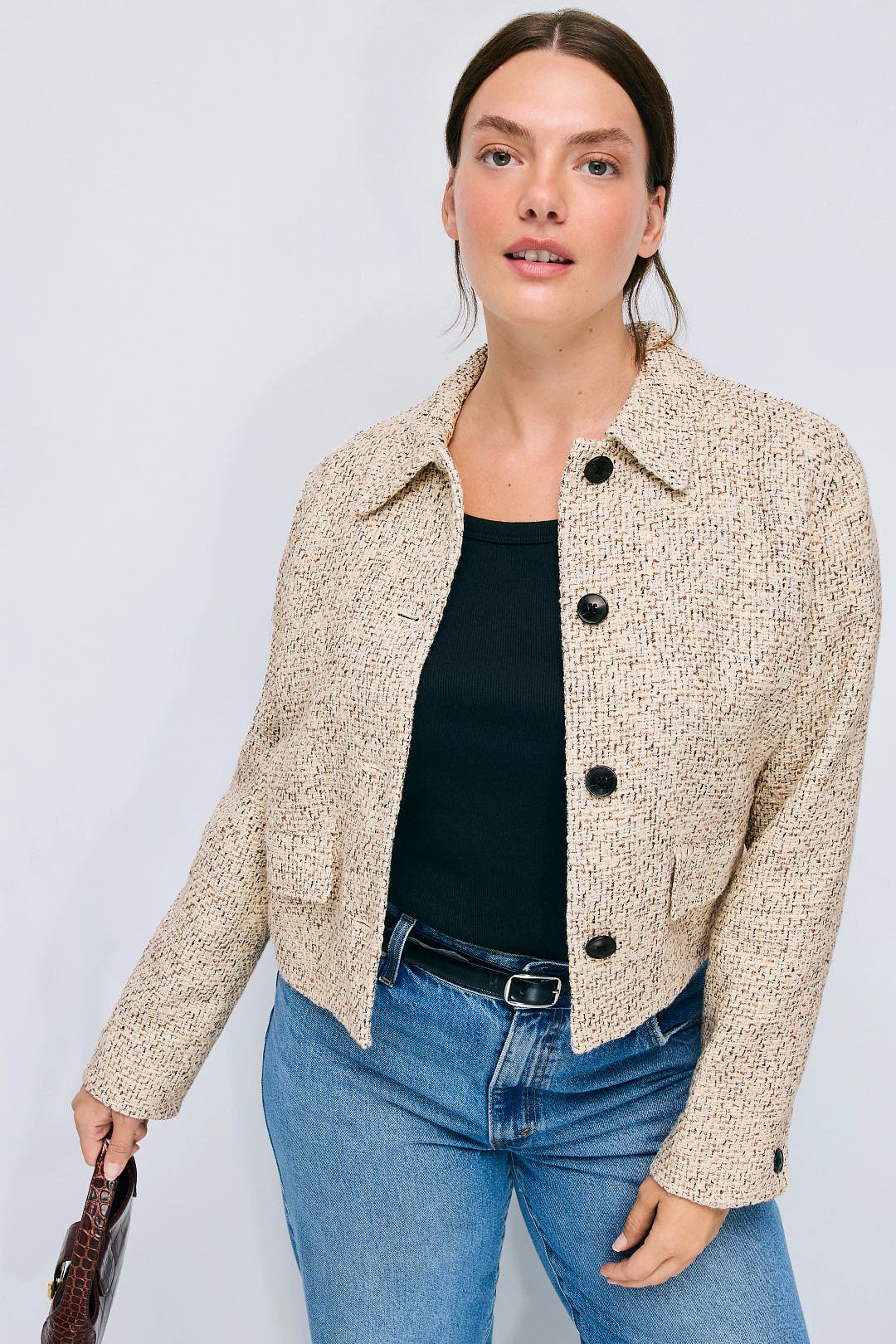 Tweed Shirt Collar Jacket by Madewell | Rent the Runway
