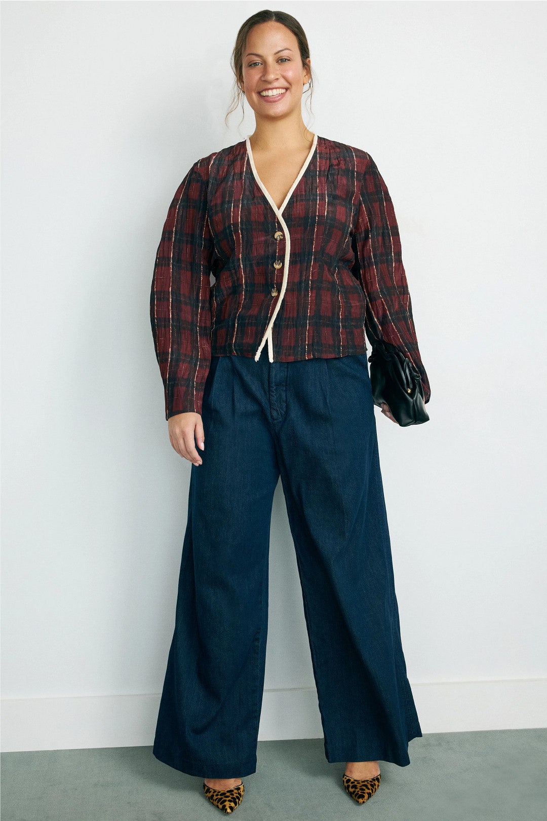 Millea Plaid Crossover Blouse by Baum und Pferdgarten 5