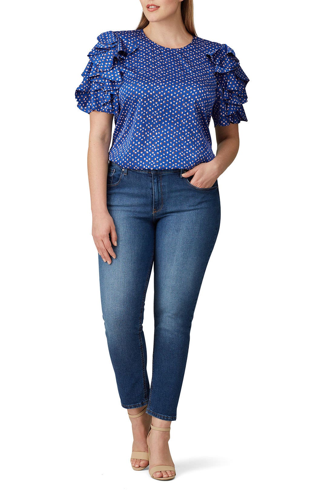 Geo Dot Satin Top by kate spade new york 4