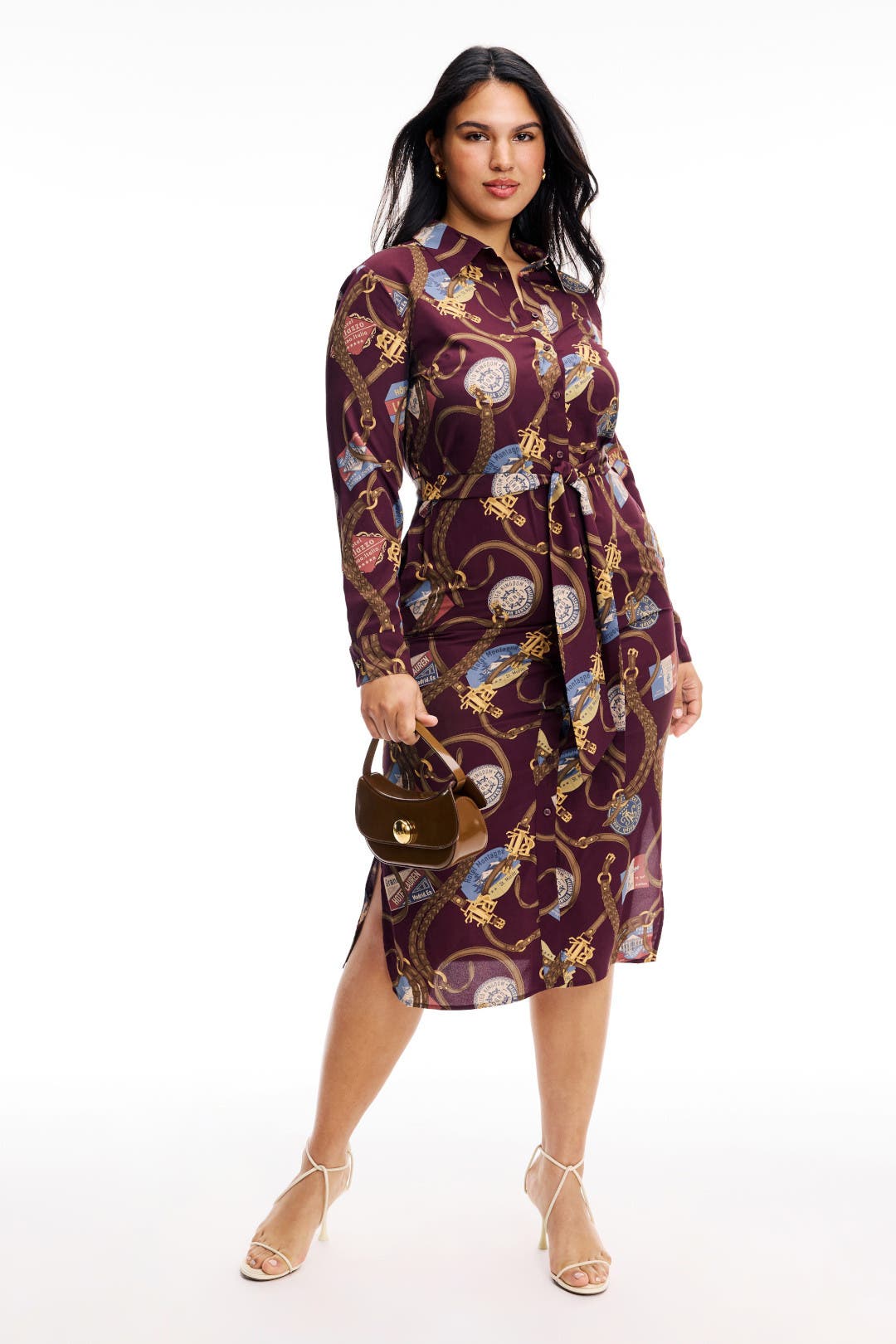 Lauren Ralph Lauren ★【ワンピース】Belted Long Sleeve Lauren Ralph Lauren Womens Floral Belted Crinkle Georgette