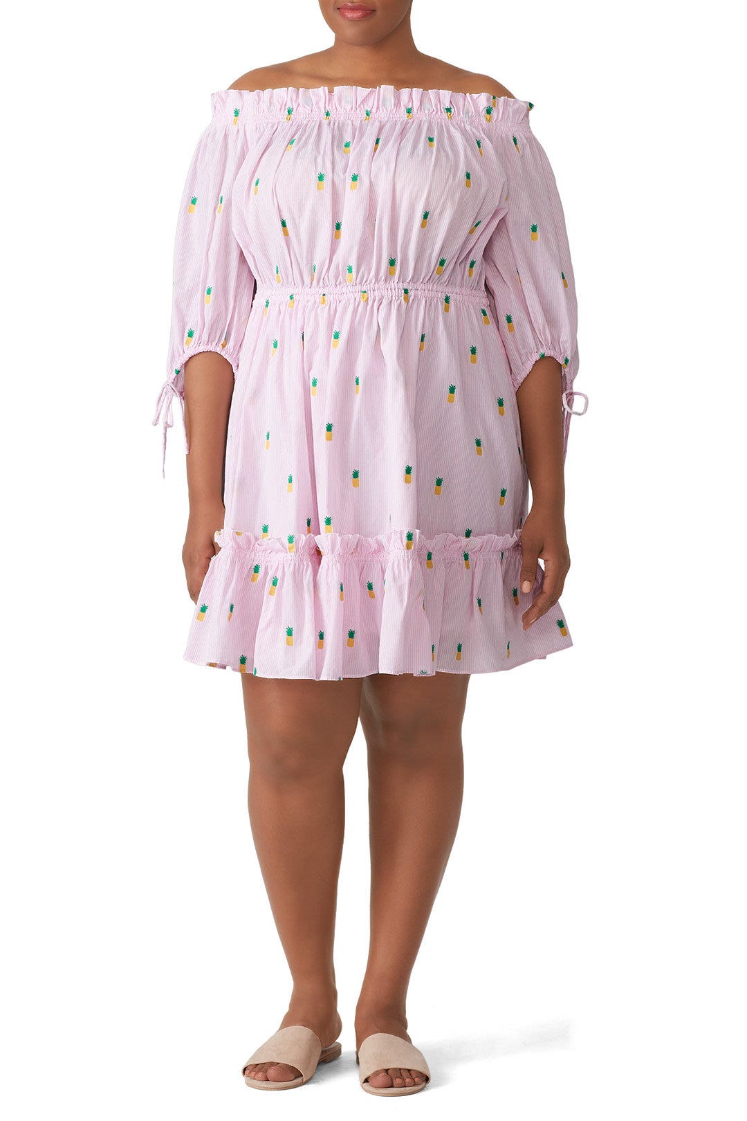 Pineapple Off Shoulder Dress by kate spade new york 4