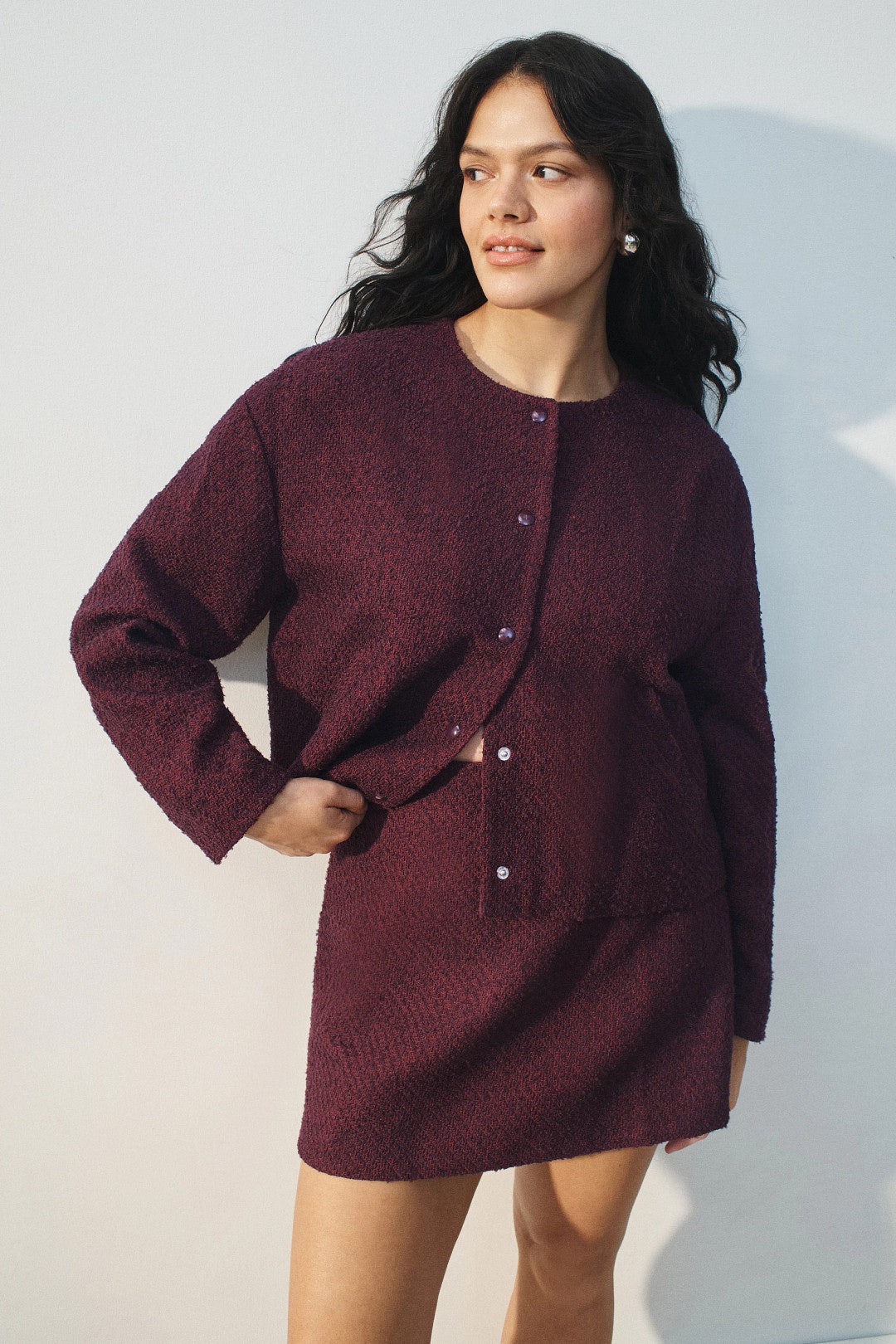 Purple Tweed Jacket by Madewell 5