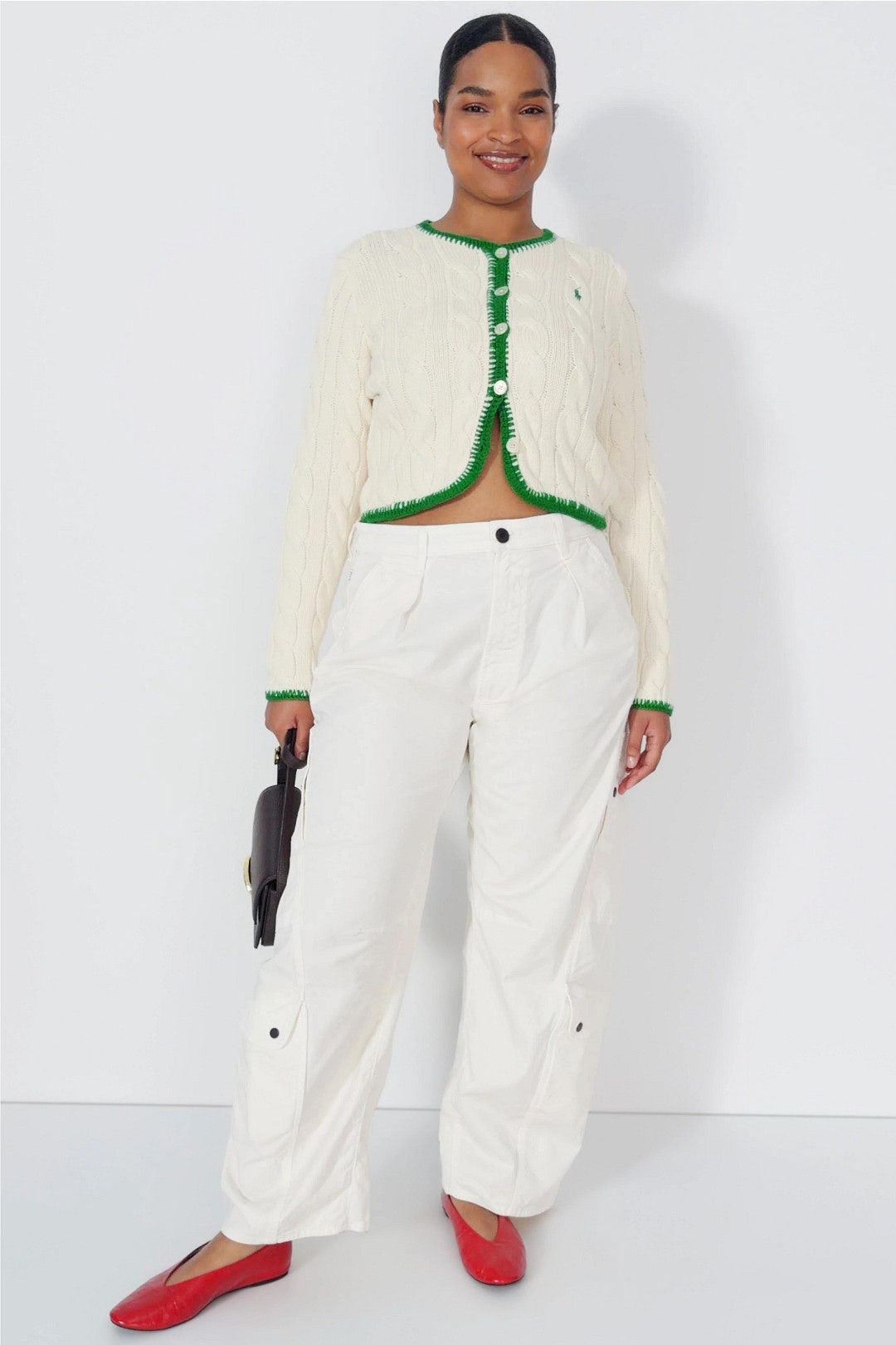 Cardigan with Green Piping by Polo Ralph Lauren 4