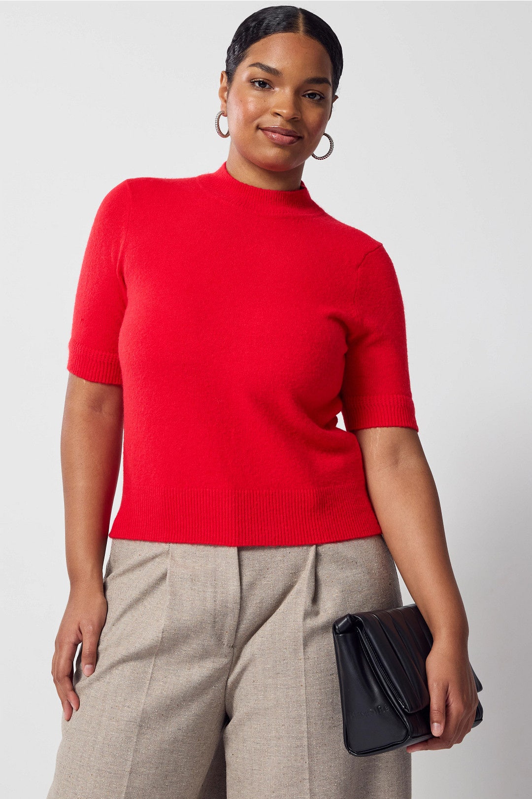 Brushed Knit Quarter Sleeve Sweater by Adam Lippes x RTR 5