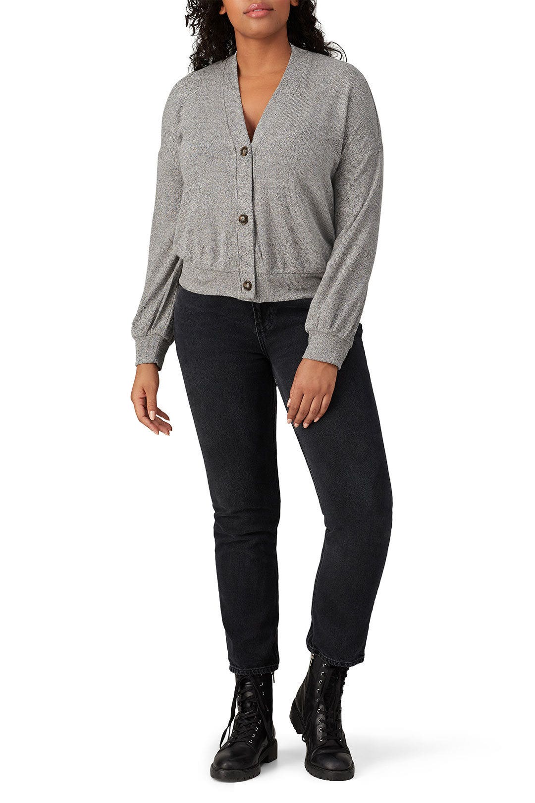 Grey Nia Cardigan by B Collection by Bobeau 5