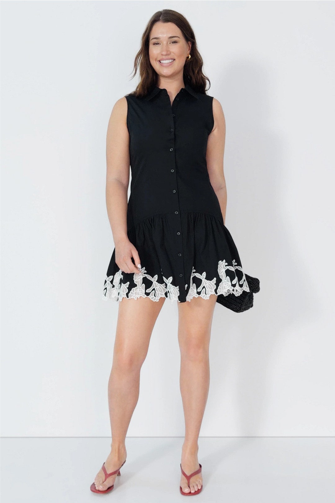 Pleated Sleeveless Shirt Dress by Peter Som x RTR 4