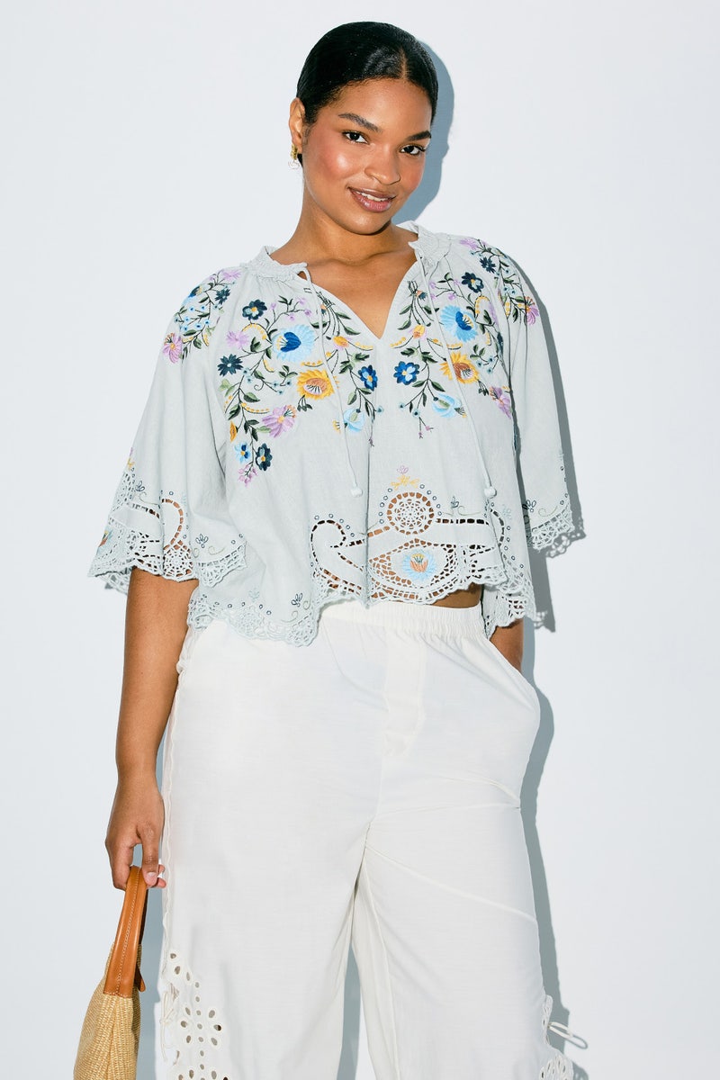 Celia Embroidered Short Sleeve Top by Sea New York - Photo 5