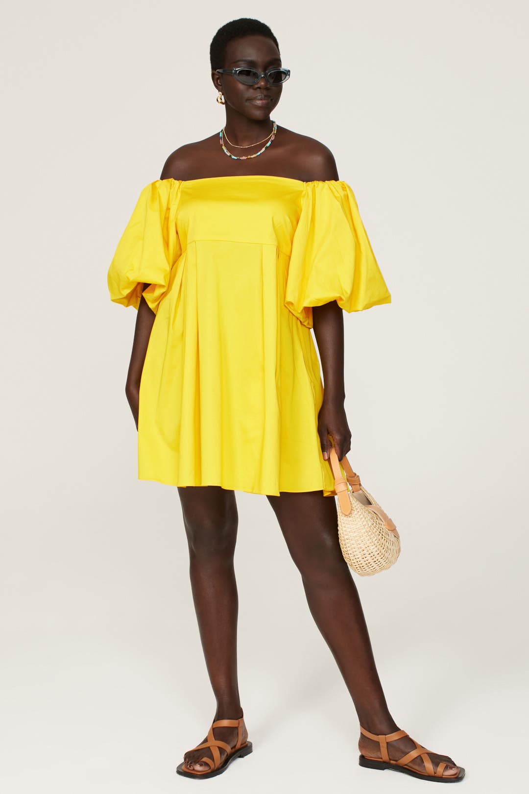 Yellow Puff Sleeve Top by Co | Rent the Runway