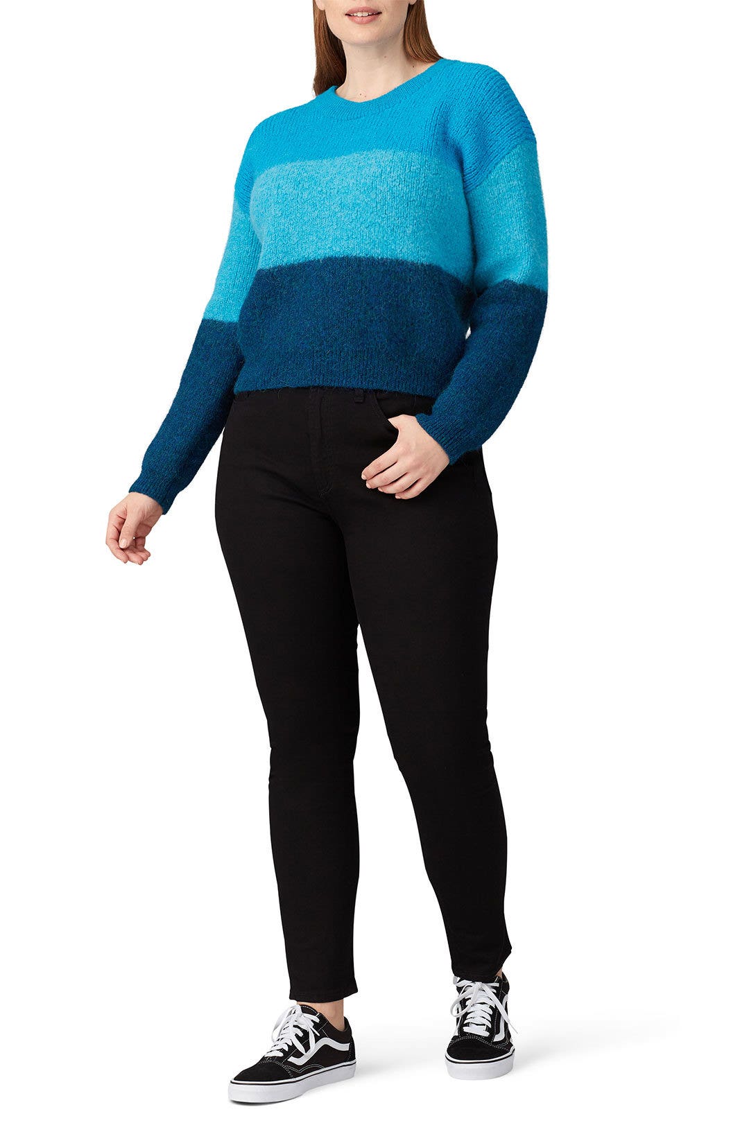 Blue Stripe Ranch Road Sweater by VEDA 4
