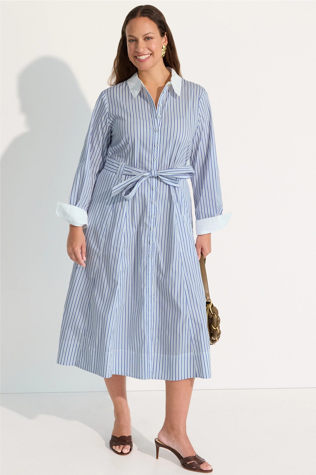 Contrast Cuff Midi Dress by Derek Lam 10 Crosby x RTR 4