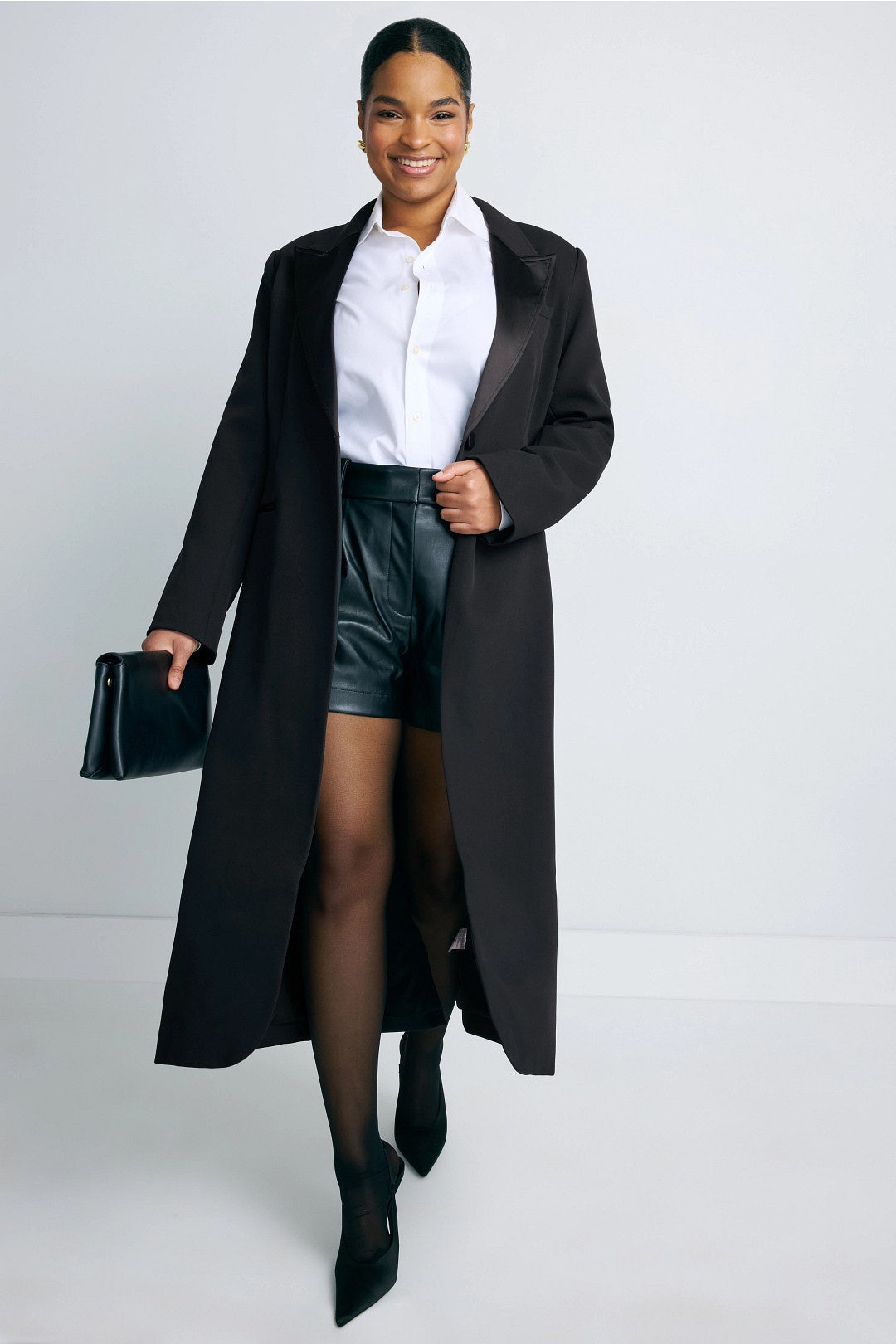 Satin Trim Dinner Coat by Ronny Kobo x RTR 5