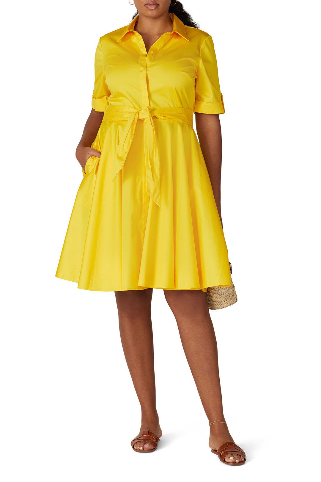 Shirt Collar Flare Dress by Badgley Mischka 5