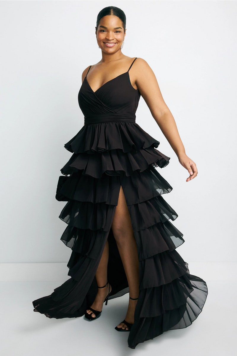 Sleeveless Tiered Ruffle Gown by Ieena for Mac Duggal - Photo 0