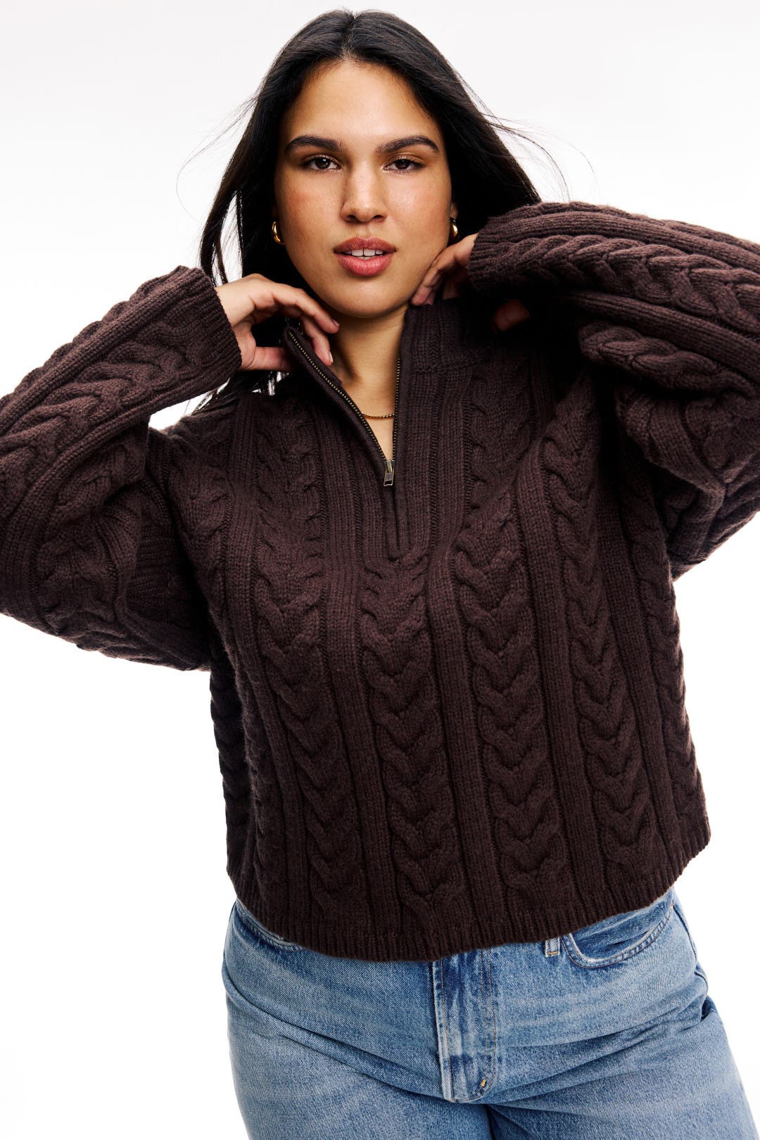 マーサ Cable Knit Quarter Zip Sweater by Marissa Webb x RTR | Rent