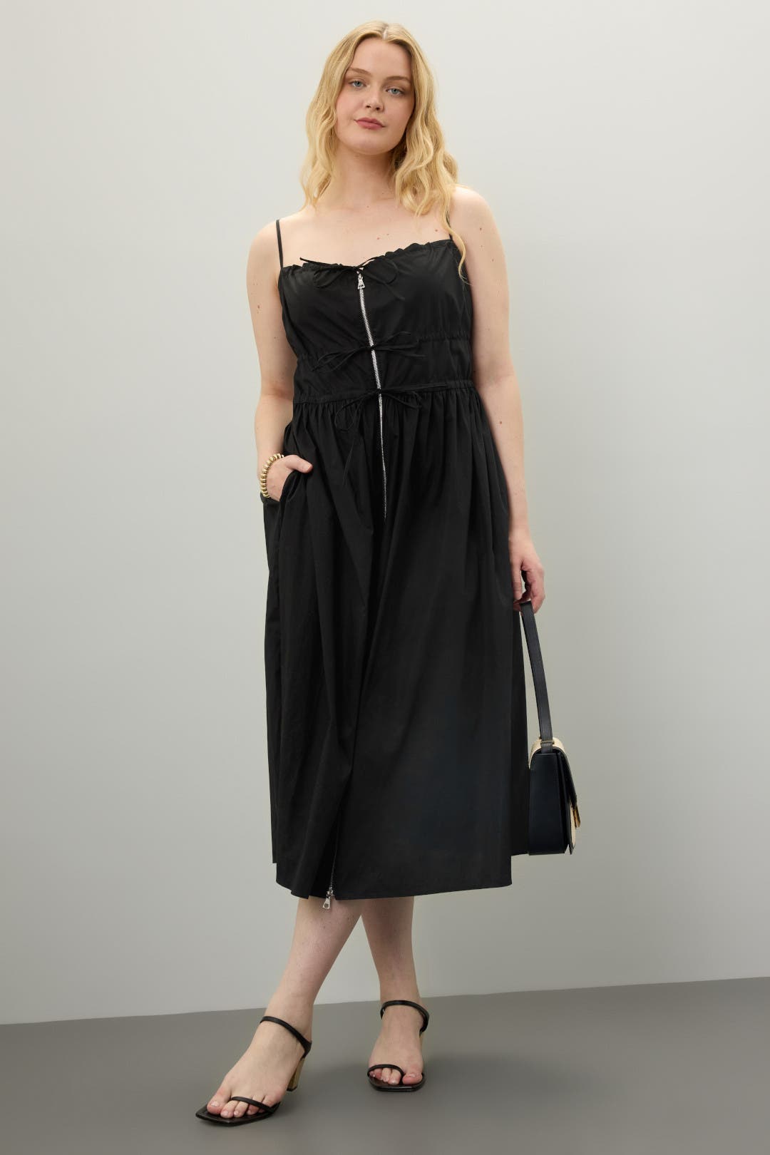 shein tie neck dress