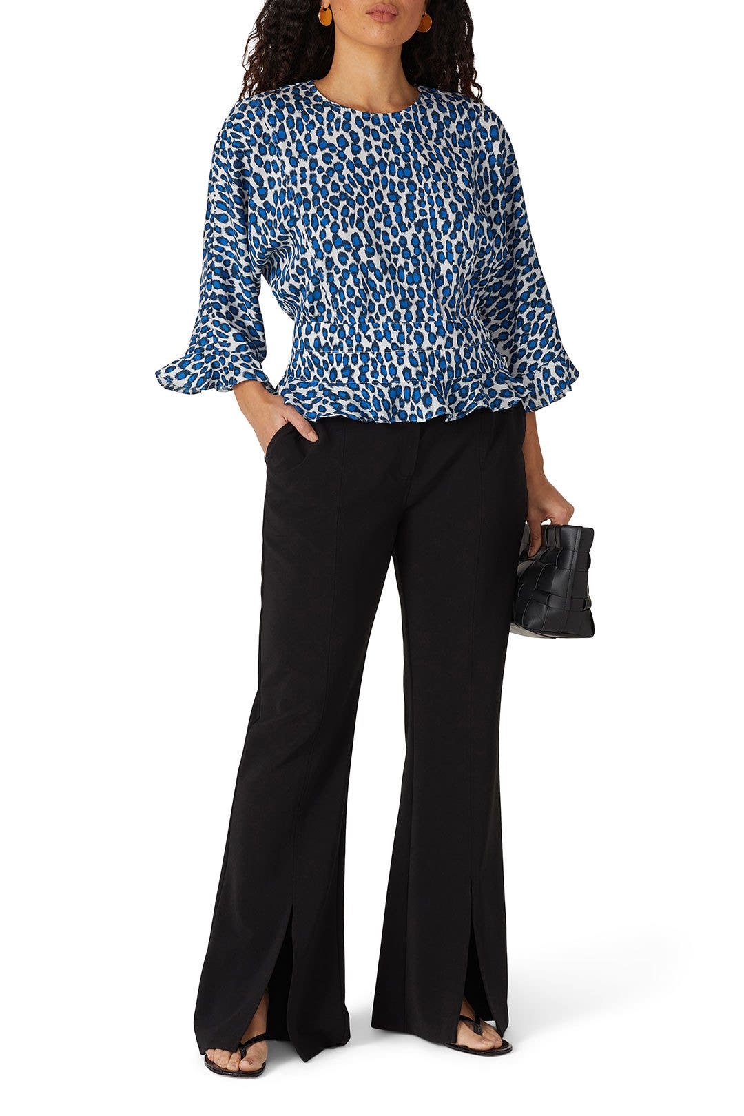 Leopard Ruffle Hem Top by Derek Lam 10 Crosby x RTR 5