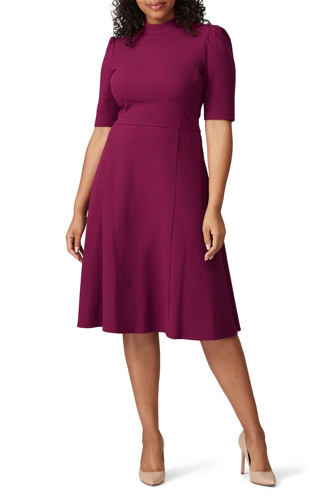 High Neck Flare Dress by Donna Morgan 5