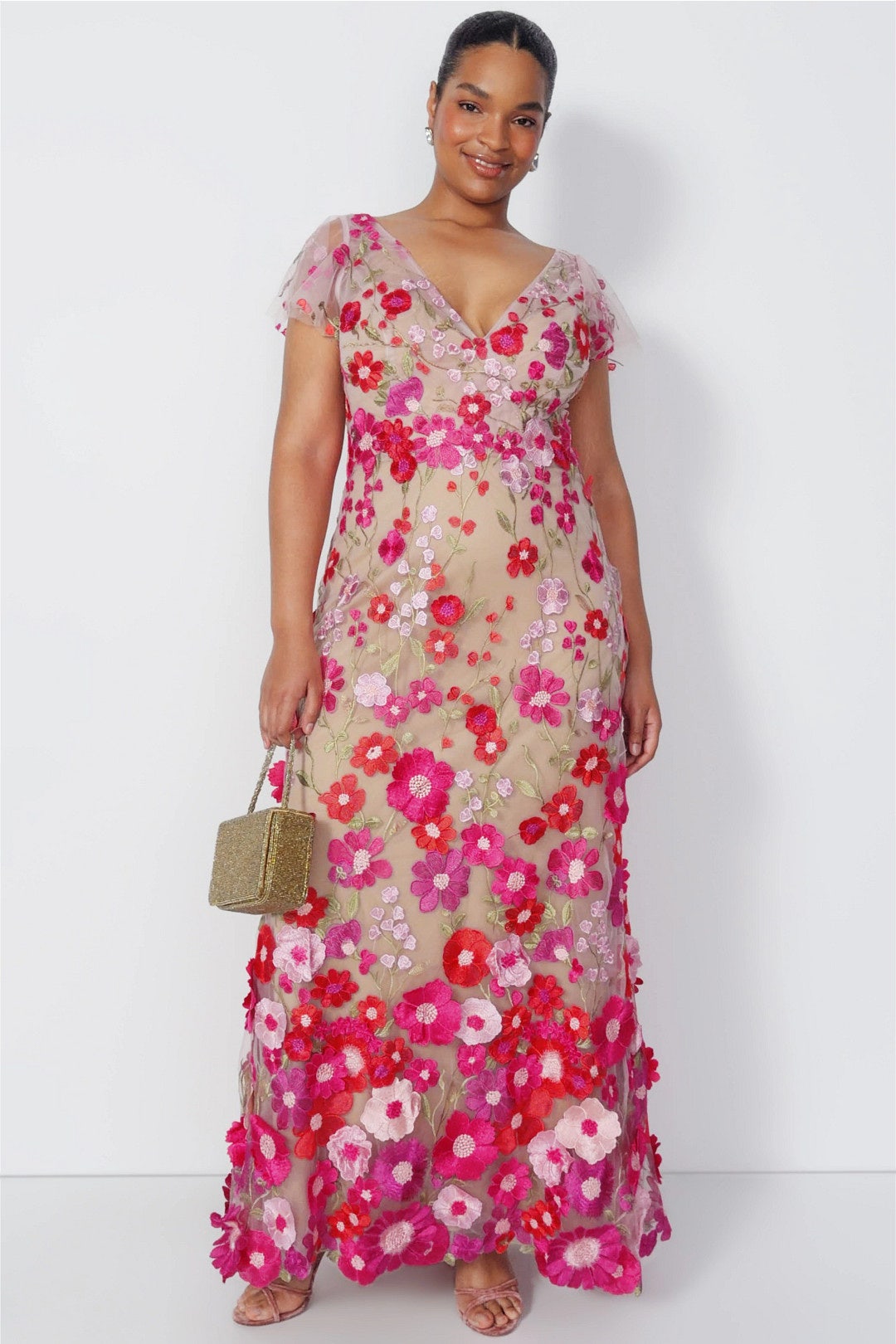 Embroidered Applique Gown by Ieena for Mac Duggal 4