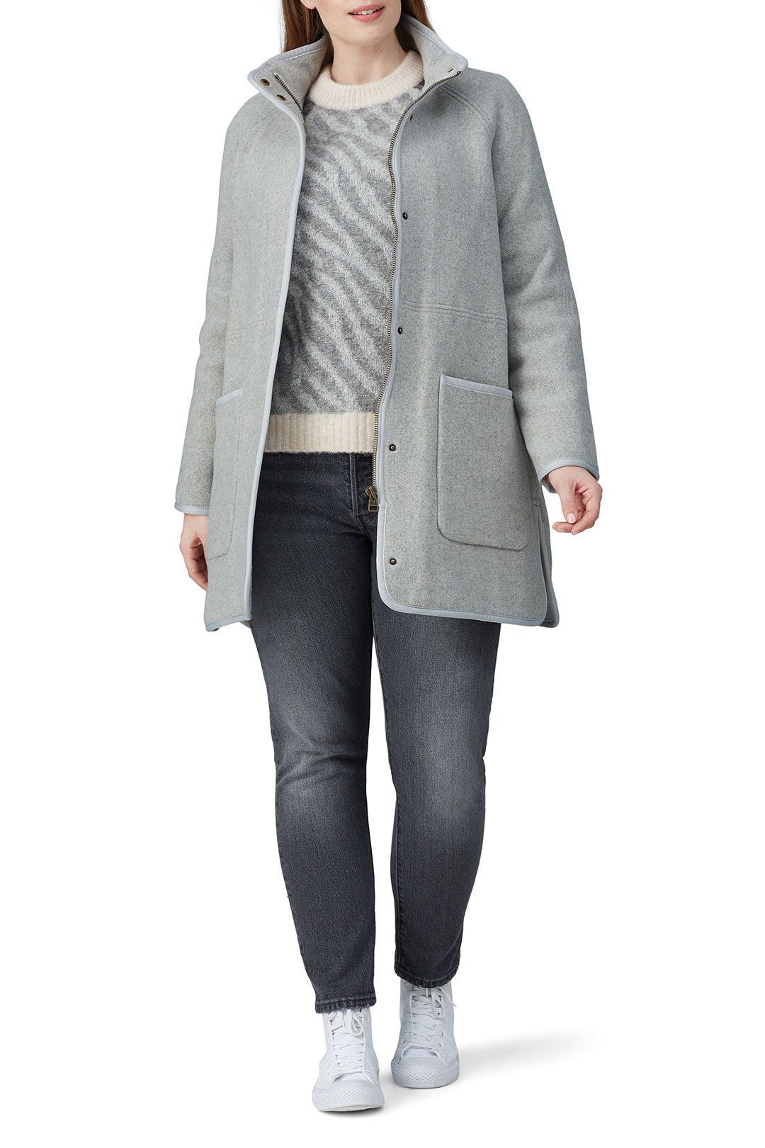 Grey Estate Cocoon Coat by Madewell 5