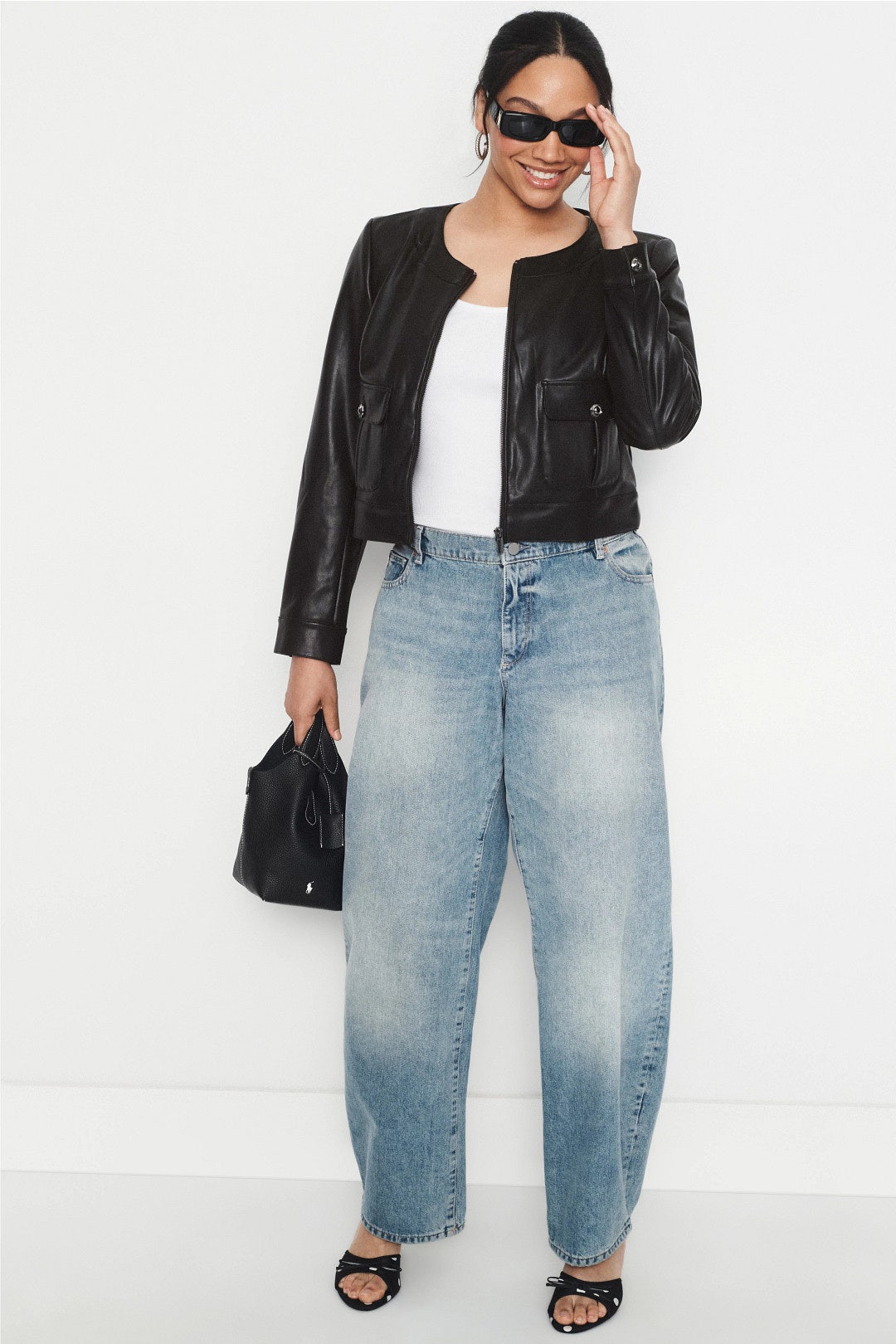 Vegan Leather Patch Pocket Jacket by Laundry by Shelli Segal 5