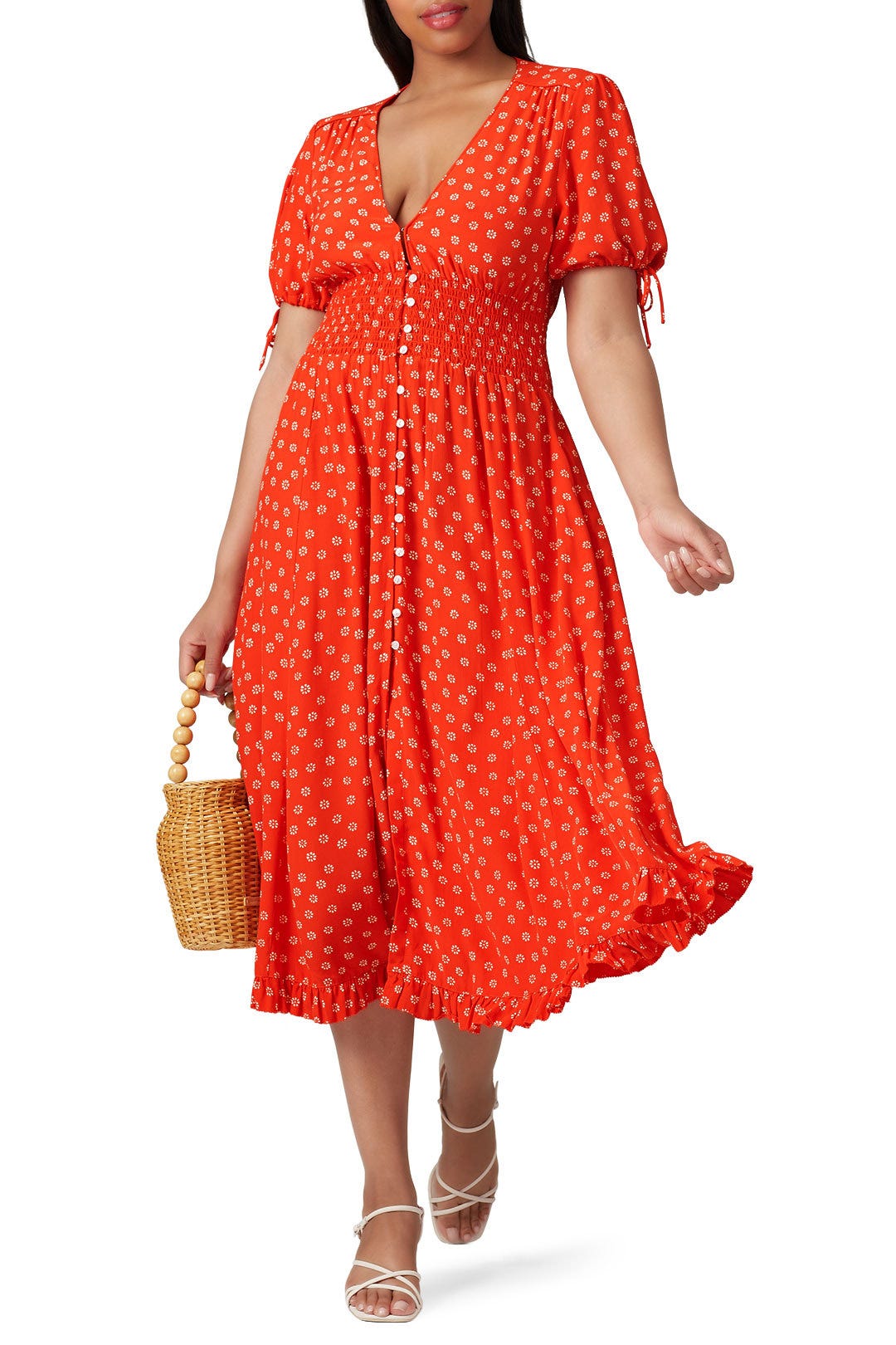 Orange Olivia Dress by Cleobella 3