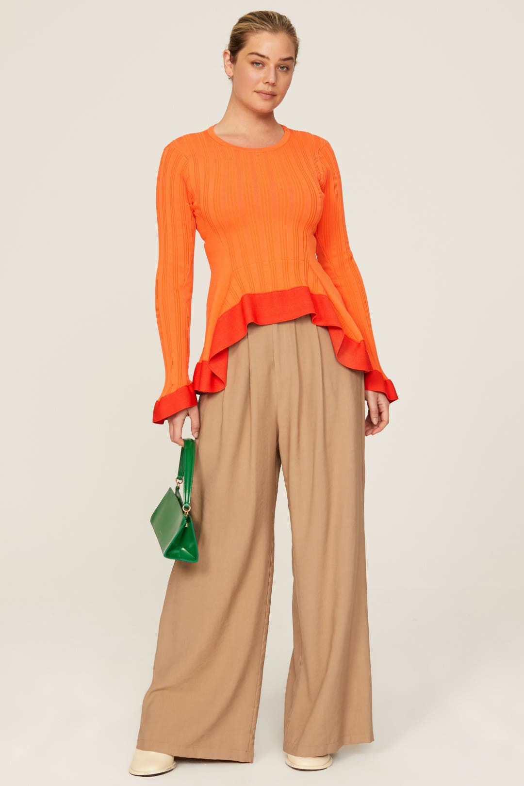 Orange Bell Sleeve Sweater by Esteban Cortazar x RTR | Rent the Runway