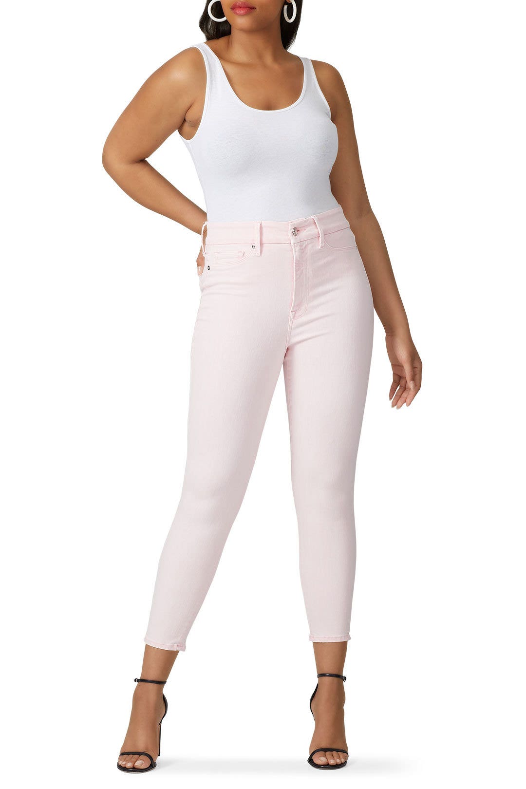 Good Waist Crop Pink Jeans by GOOD AMERICAN 4