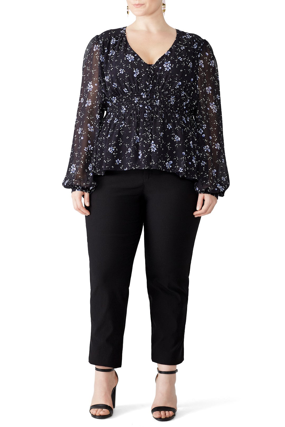 Ditsi Print Smocked Blouse by Nicholas 4