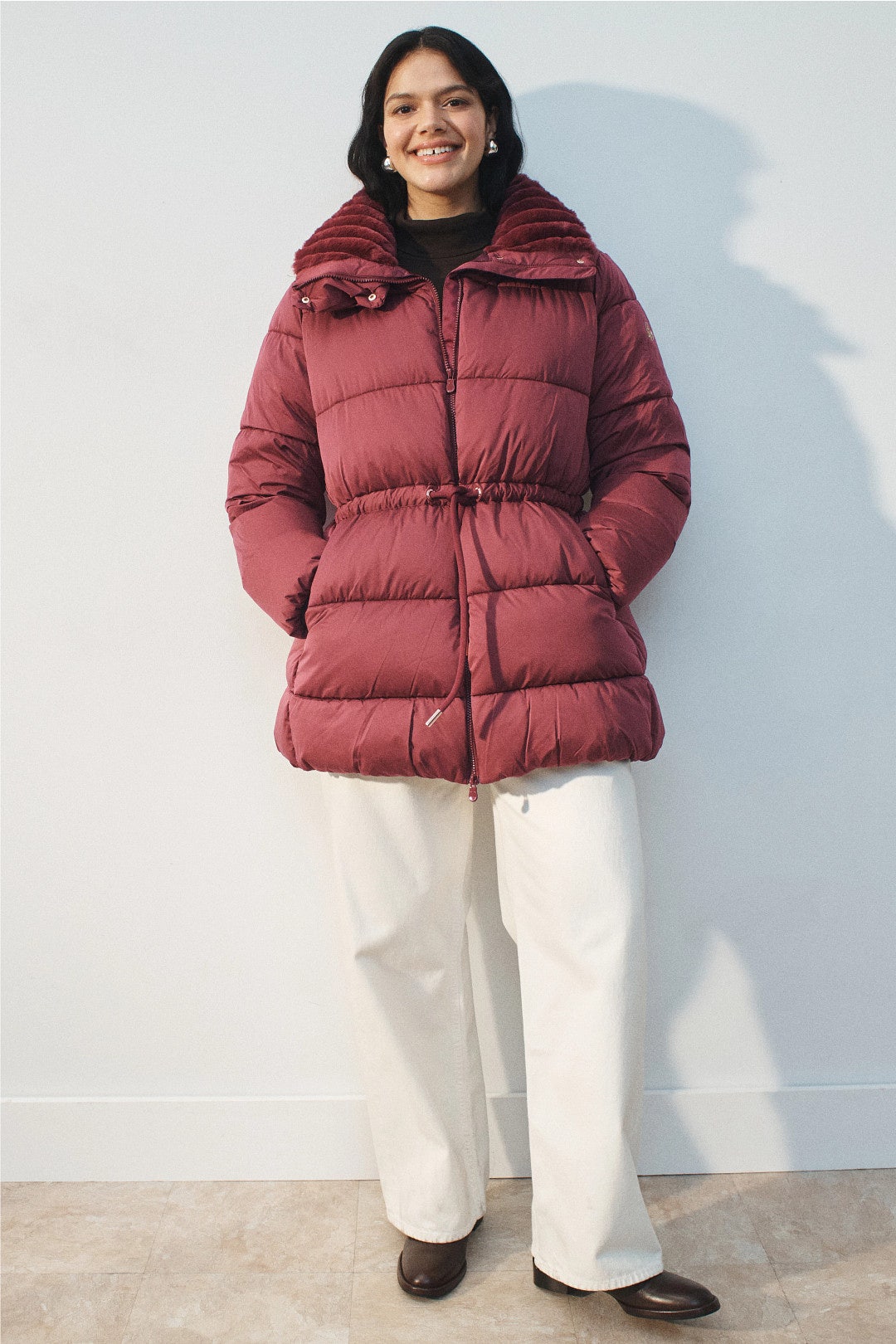 Red Petunia Puffer Coat by Save the Duck 5