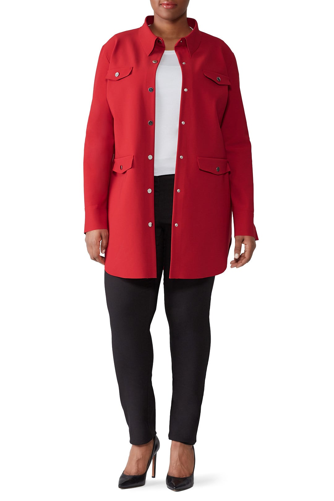 Red Maura Jacket by Chiara Boni La Petite Robe 4