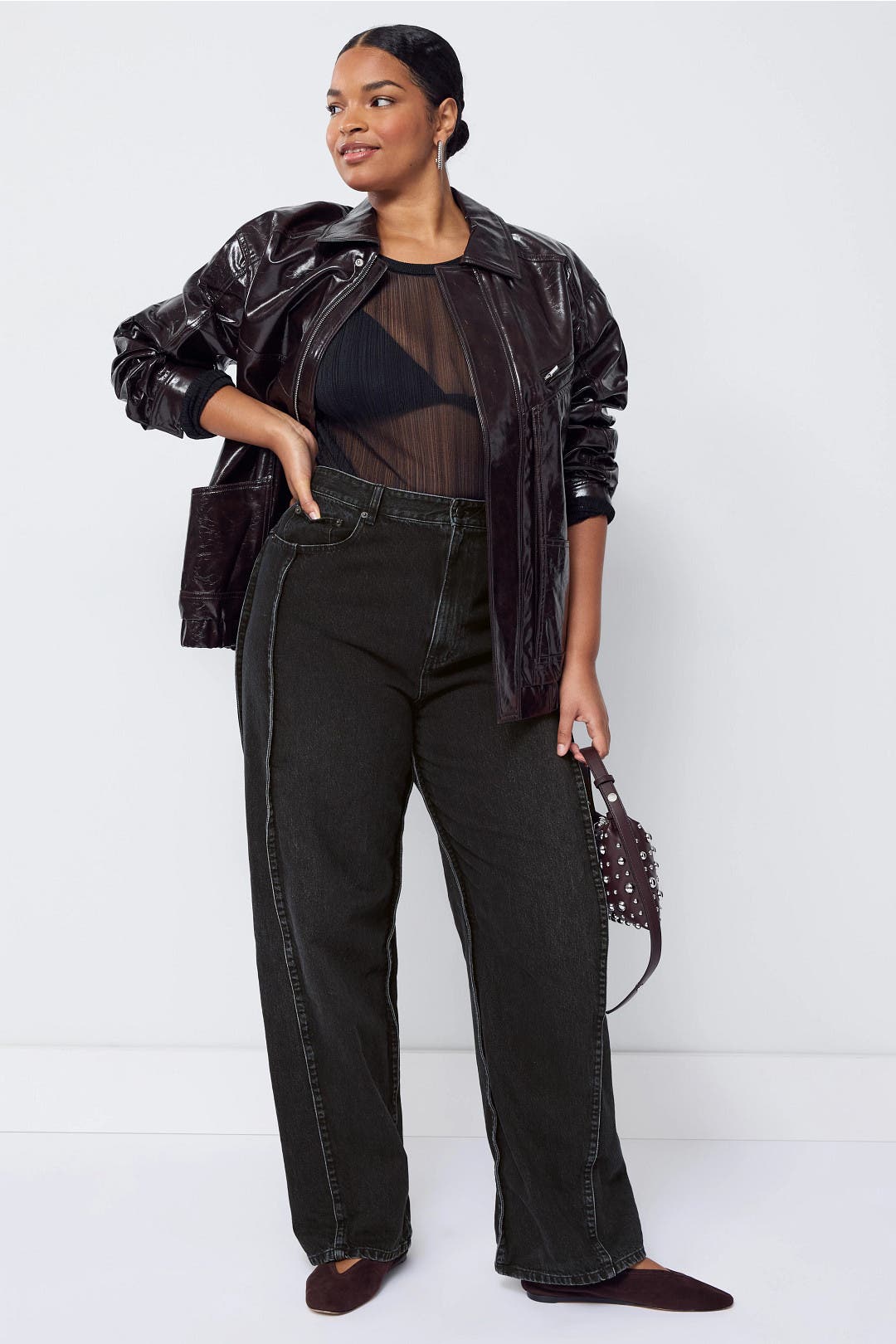 Vintage Black Denim Tuck Jean by Tibi | Rent the Runway
