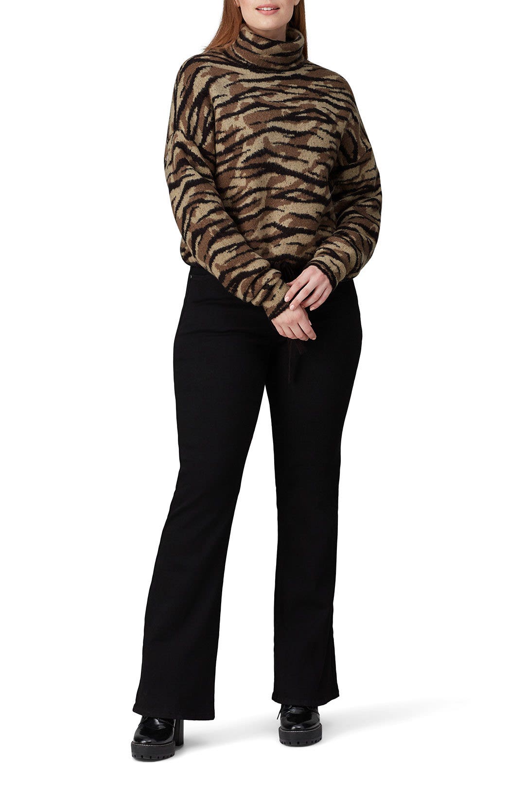 Black Sava High Rise Flare Jeans by Universal Standard 4