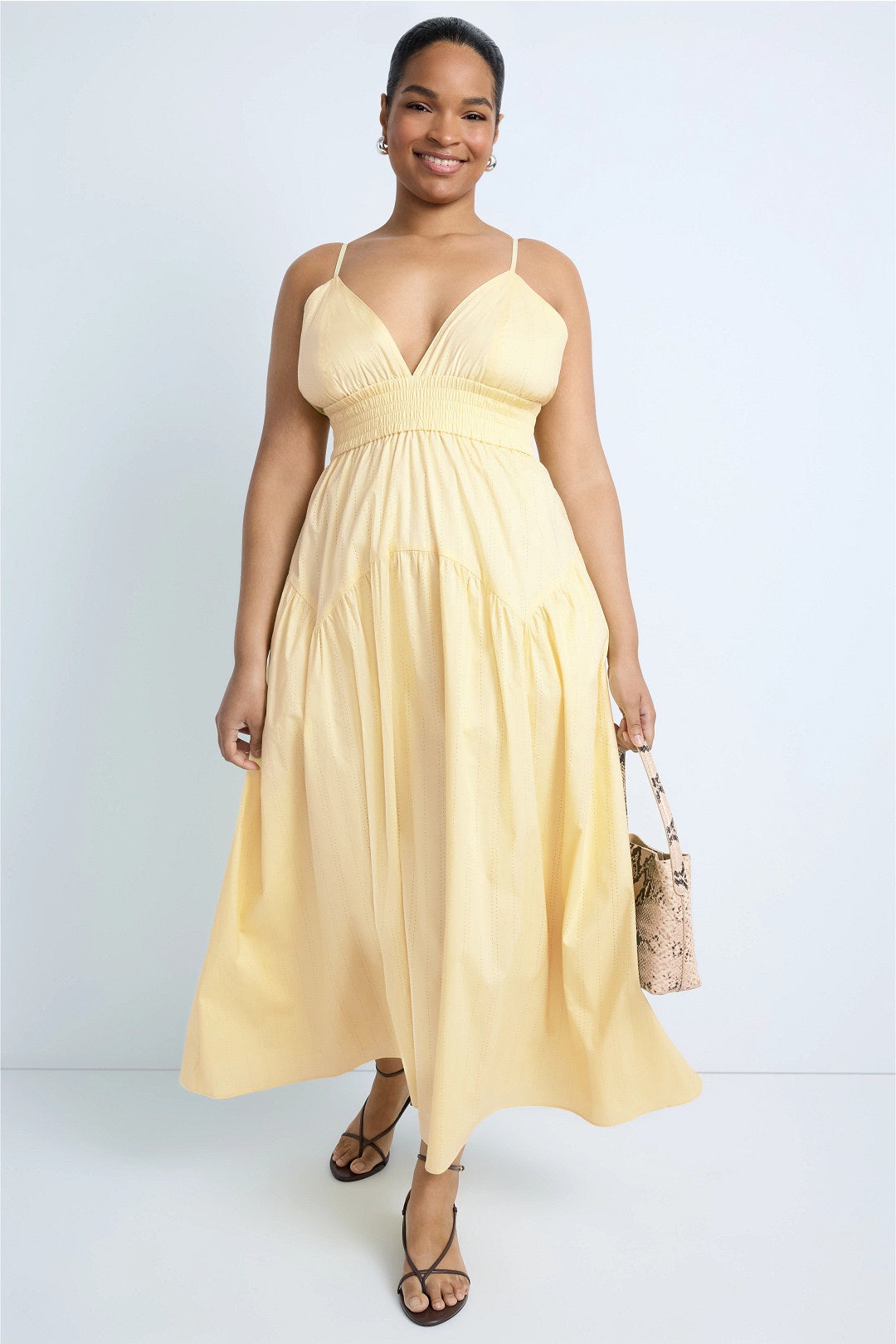 V Neck Maxi Dress by Rosetta Getty x RTR 4