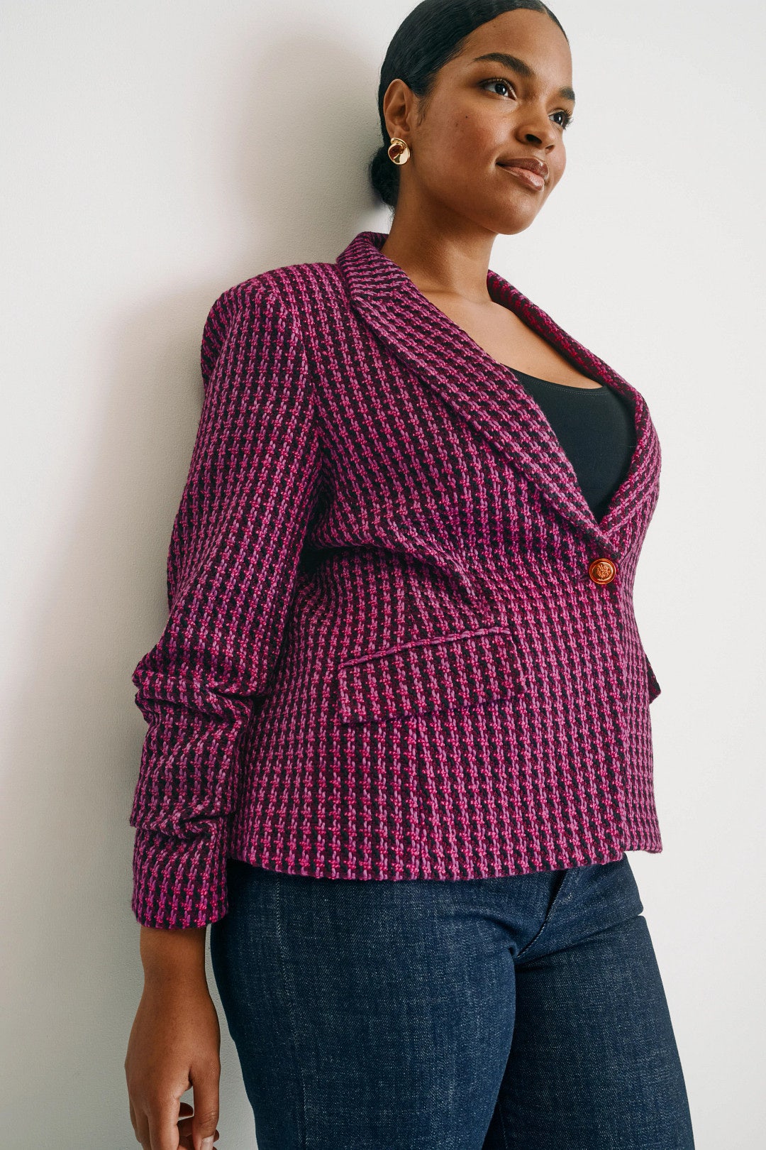 Collared Tweed Blazer by Derek Lam 10 Crosby x RTR 5