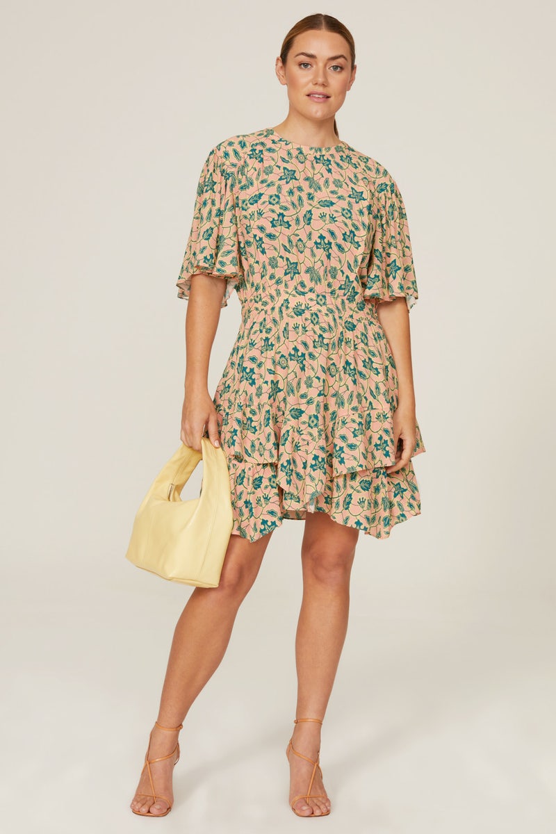 Floral Flutter Sleeve Dress by Derek Lam 10 Crosby x RTR - Photo 5