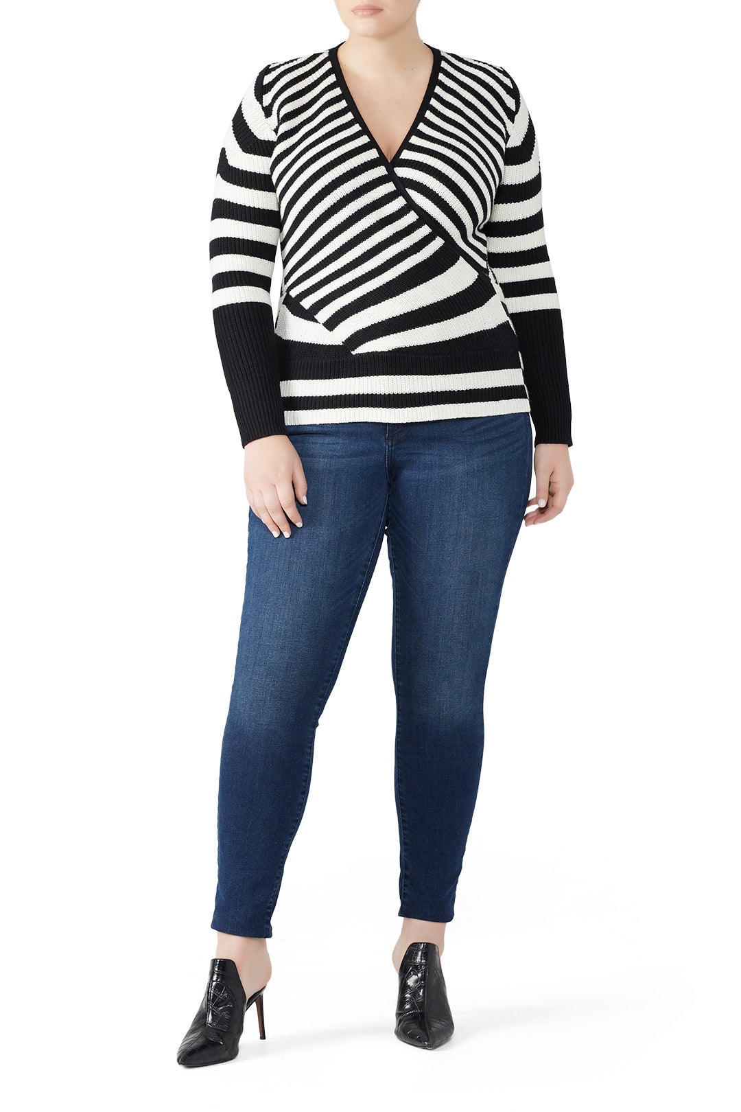 Striped Crossover Sweater by Tome 4