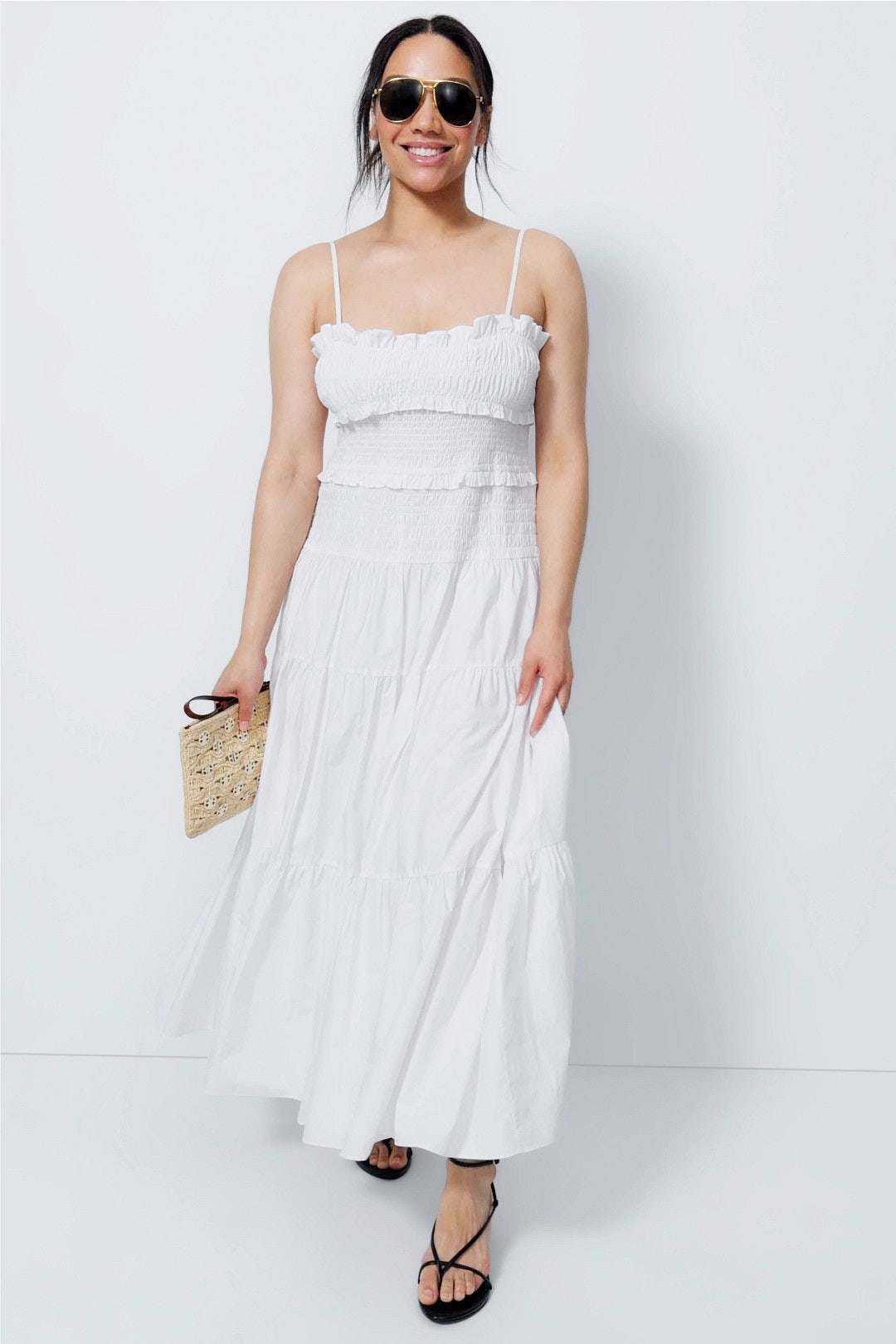 Smocked Maxi Dress by MICHAEL KORS 4