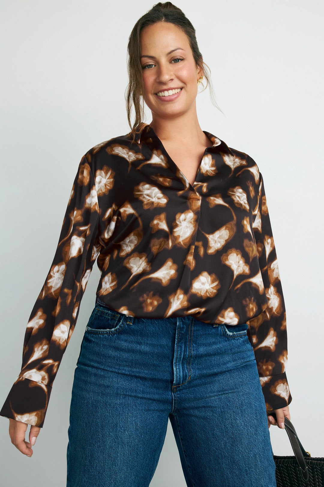 Golden Ginko Popover Shirt by NIC + ZOE 5