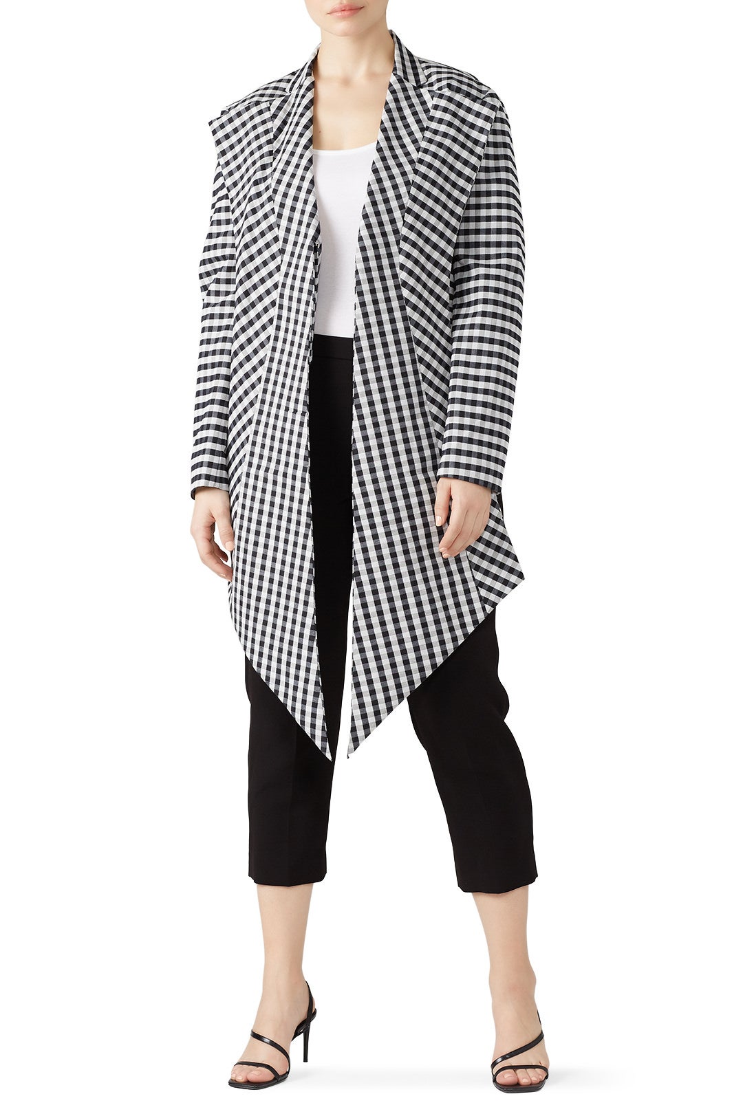 Check Scarf Lapel Jacket by Tome 4